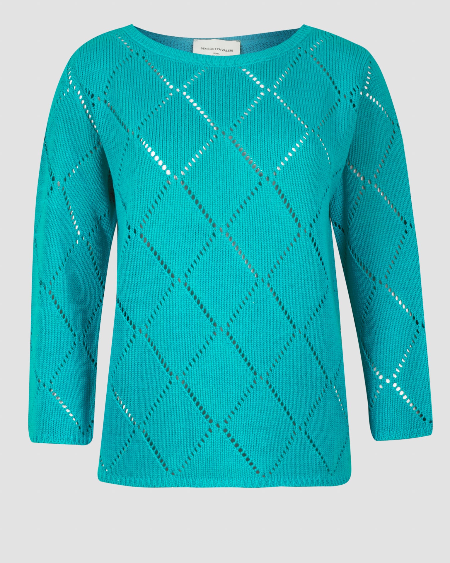 Girocollo cotone rombi traforati 1743
