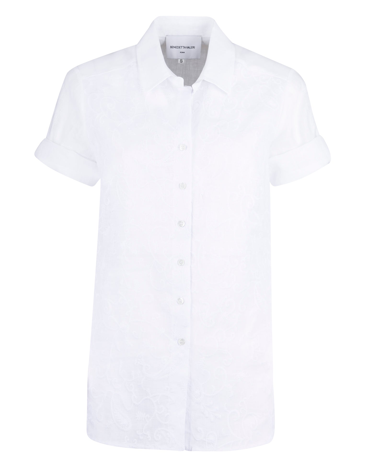 Camicia puro lino ricami 24-11M