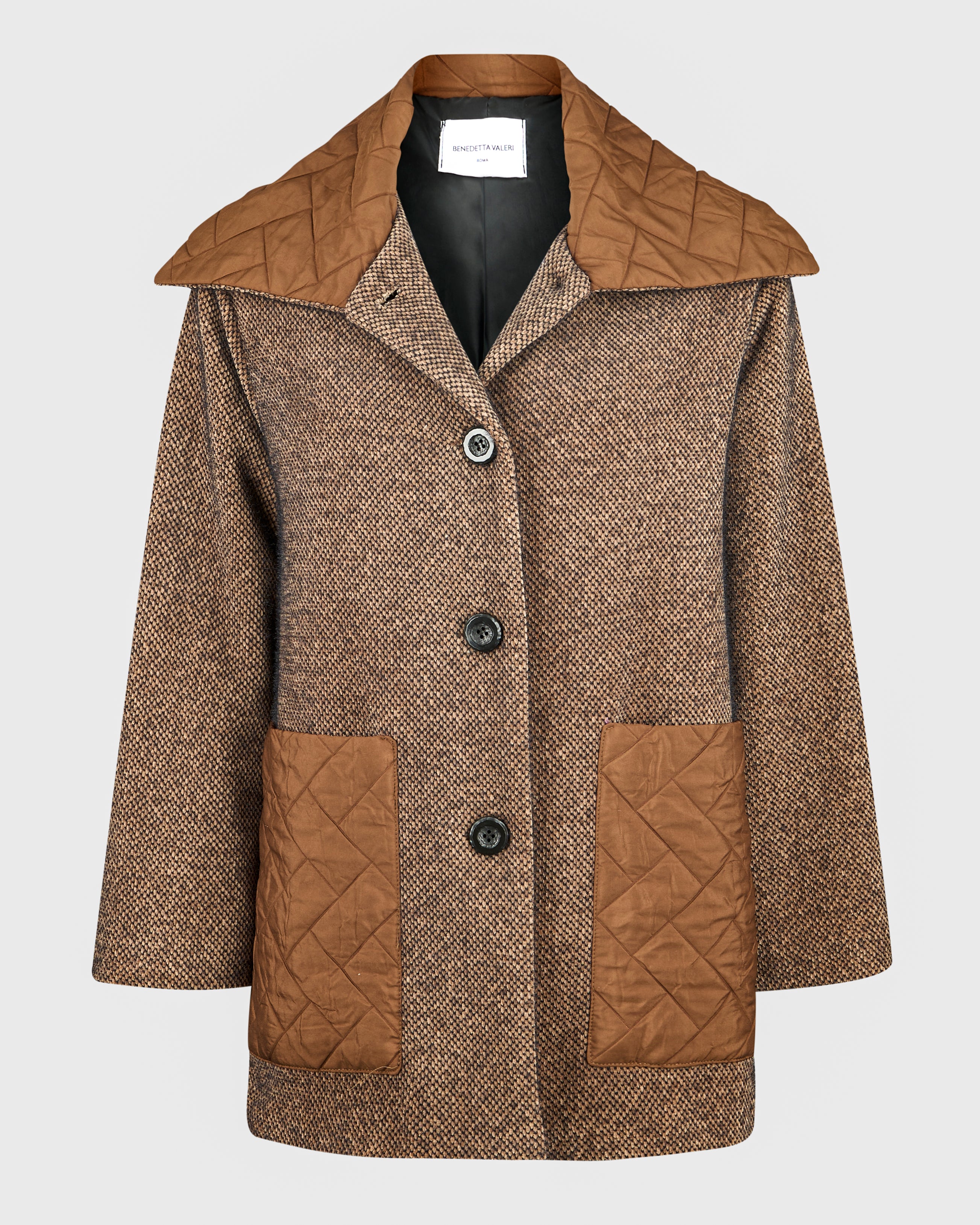 Cappotto leggero tasca e collo trapuntato DS4298