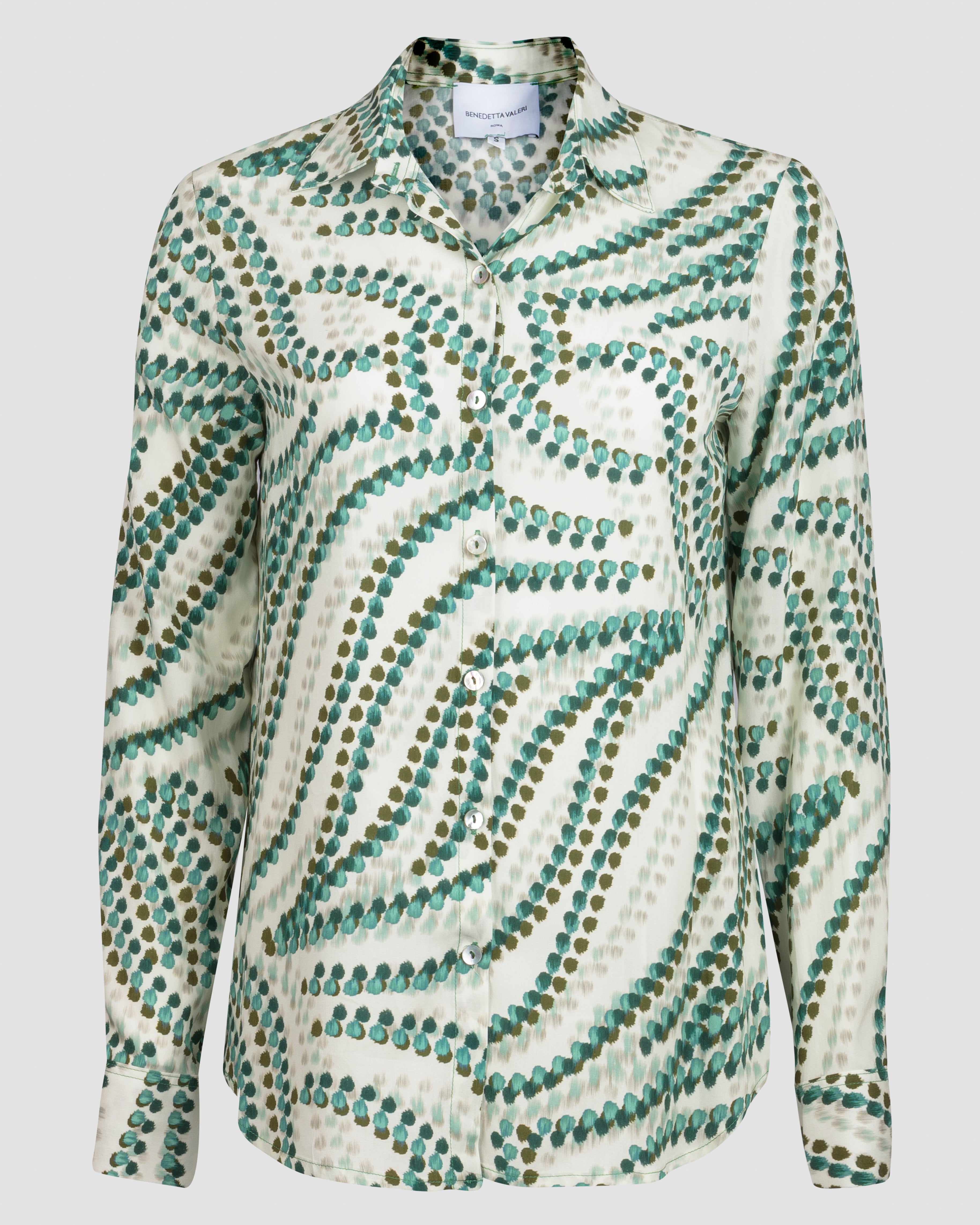 Camicia in viscosa fantasia micro 436570
