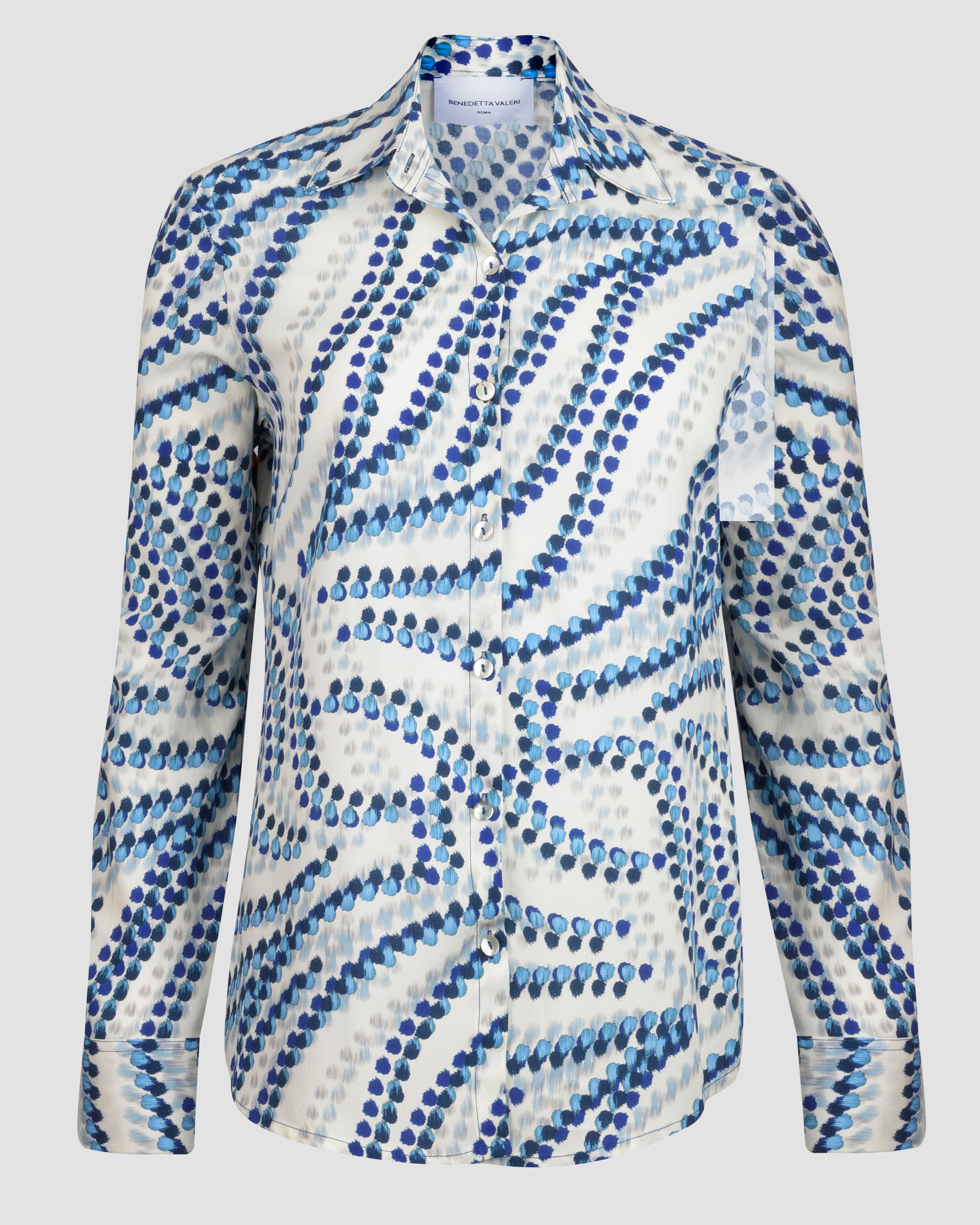 Camicia in viscosa fantasia micro 436570