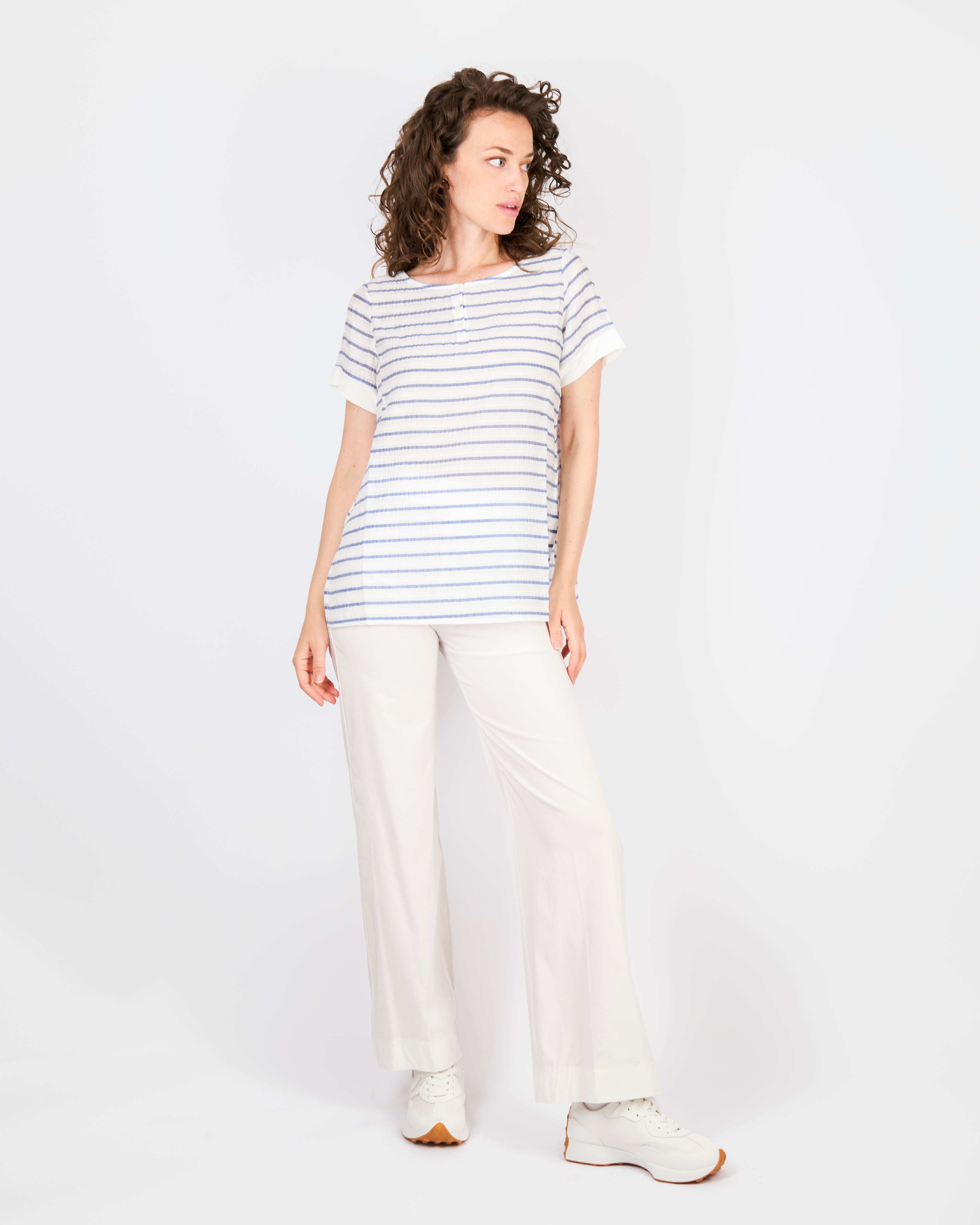 Blusa bottoni righe SIL133