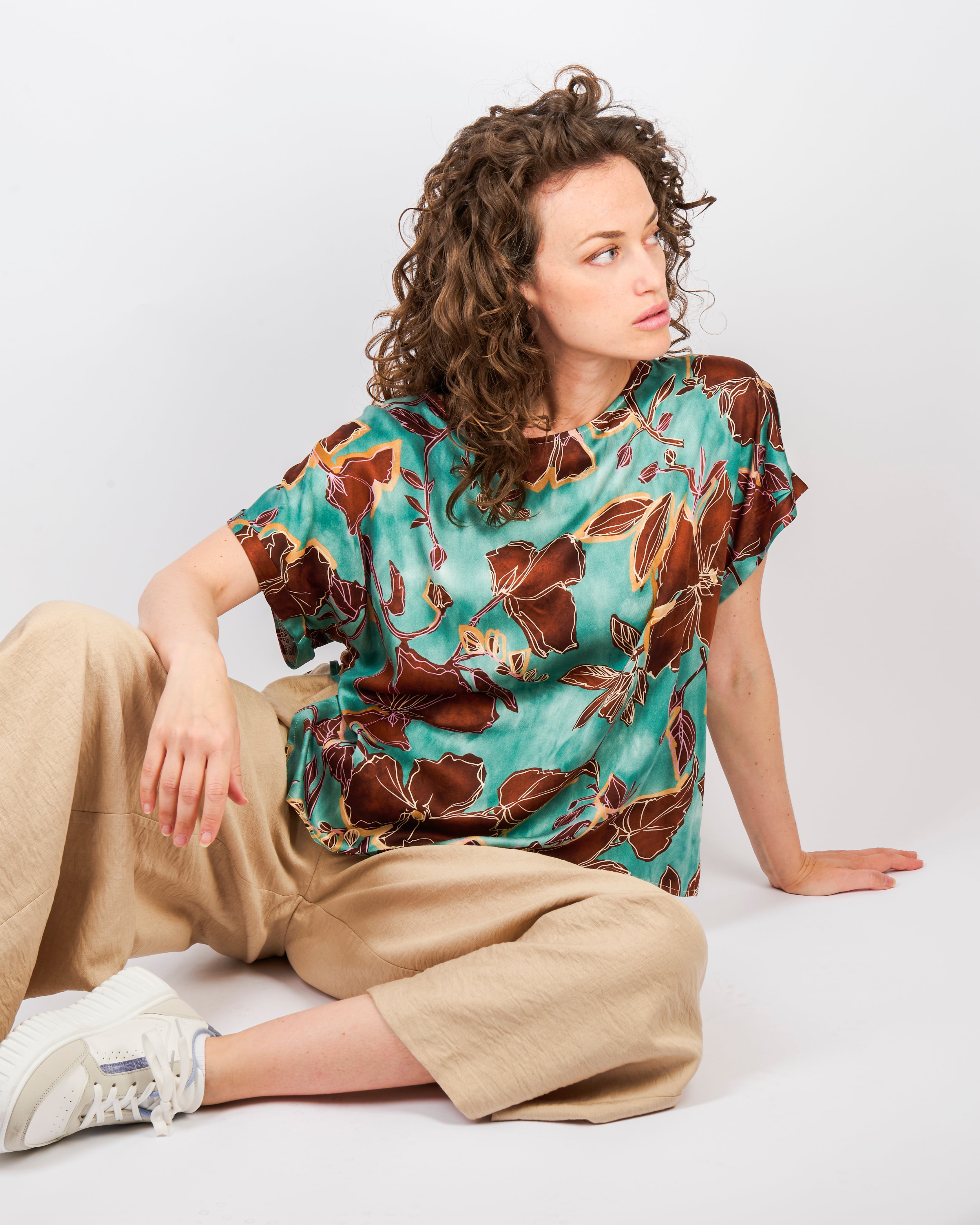 Blusa raso di viscosa GHILA