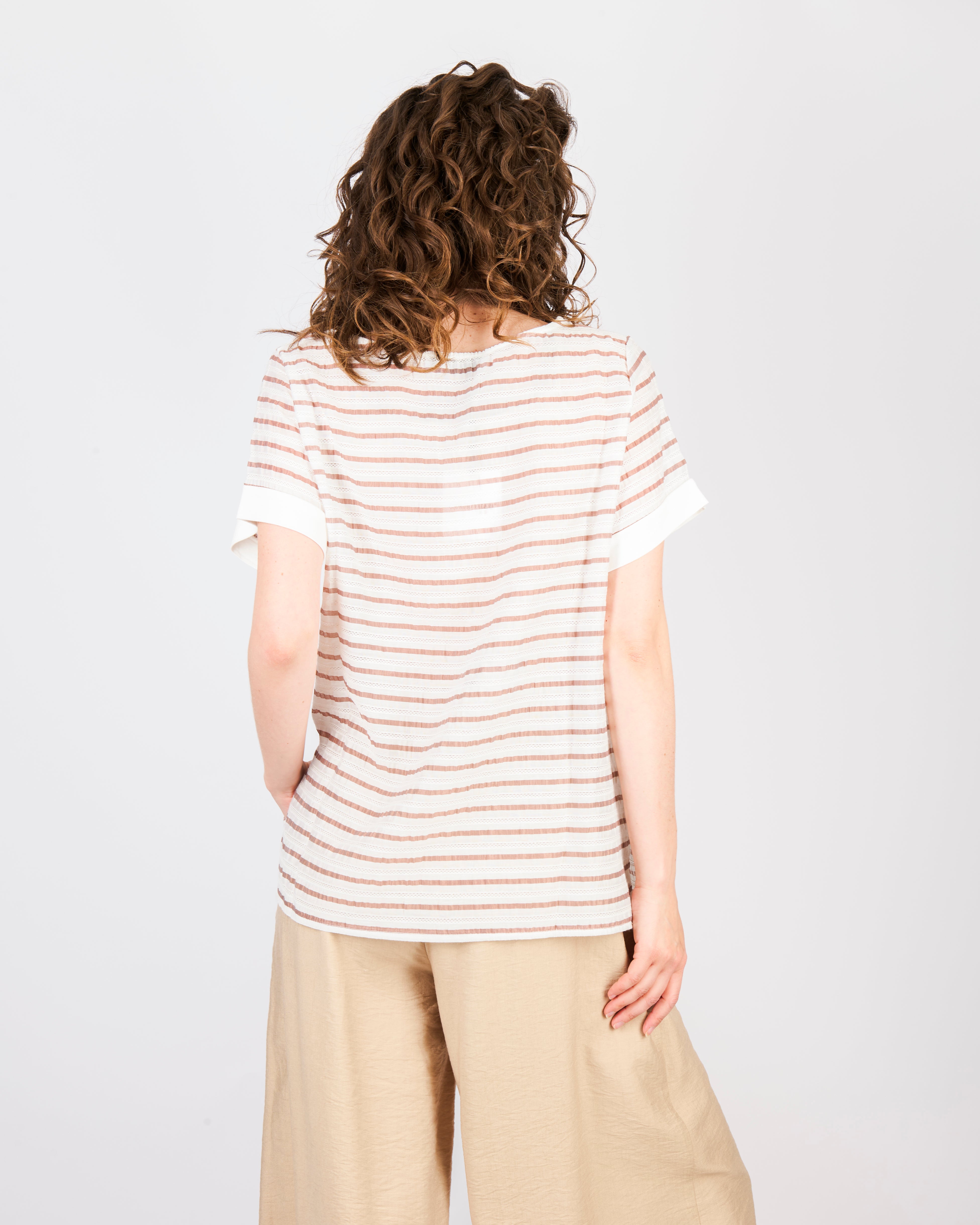 Blusa bottoni righe SIL133
