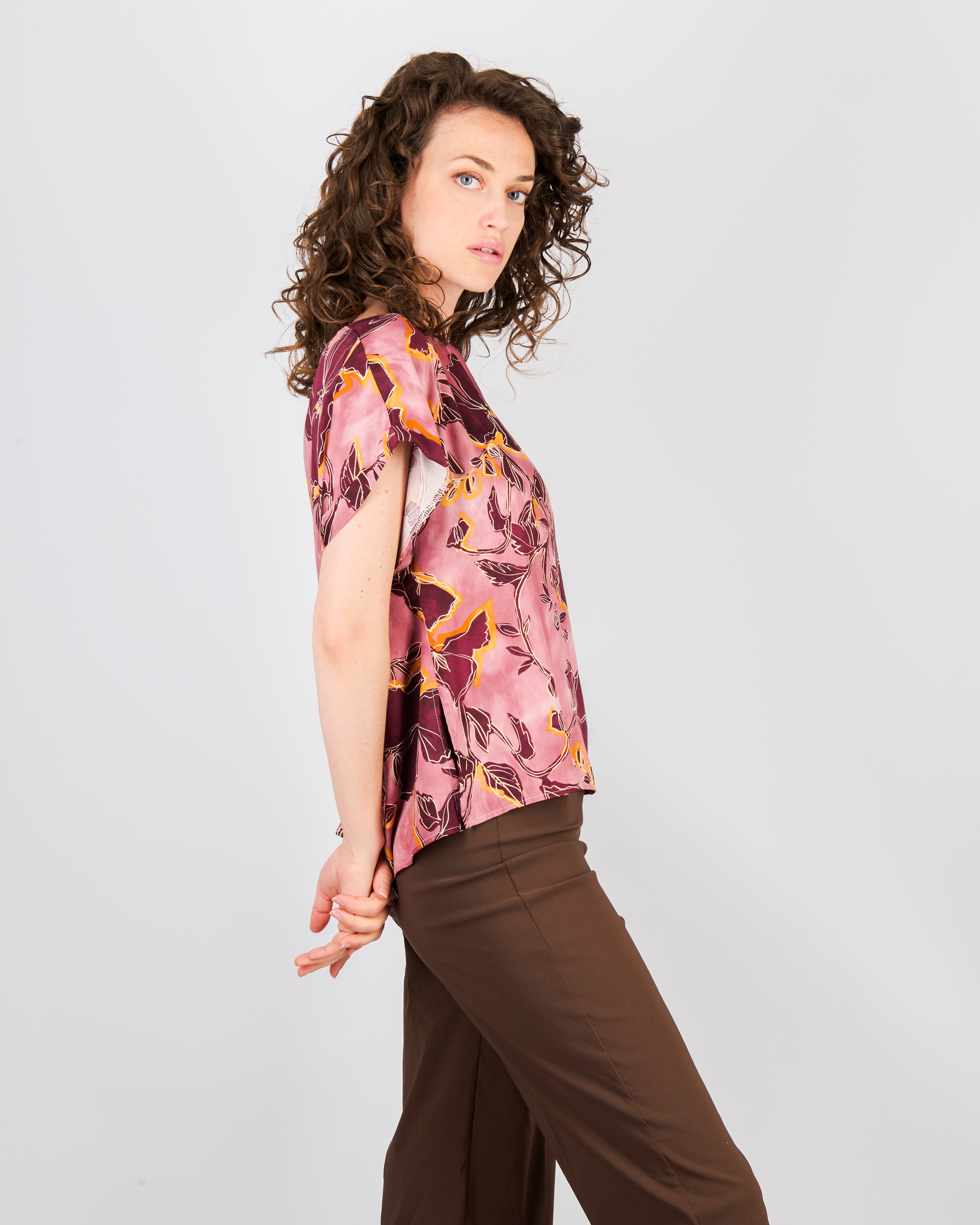 Blusa raso di viscosa GIULIA