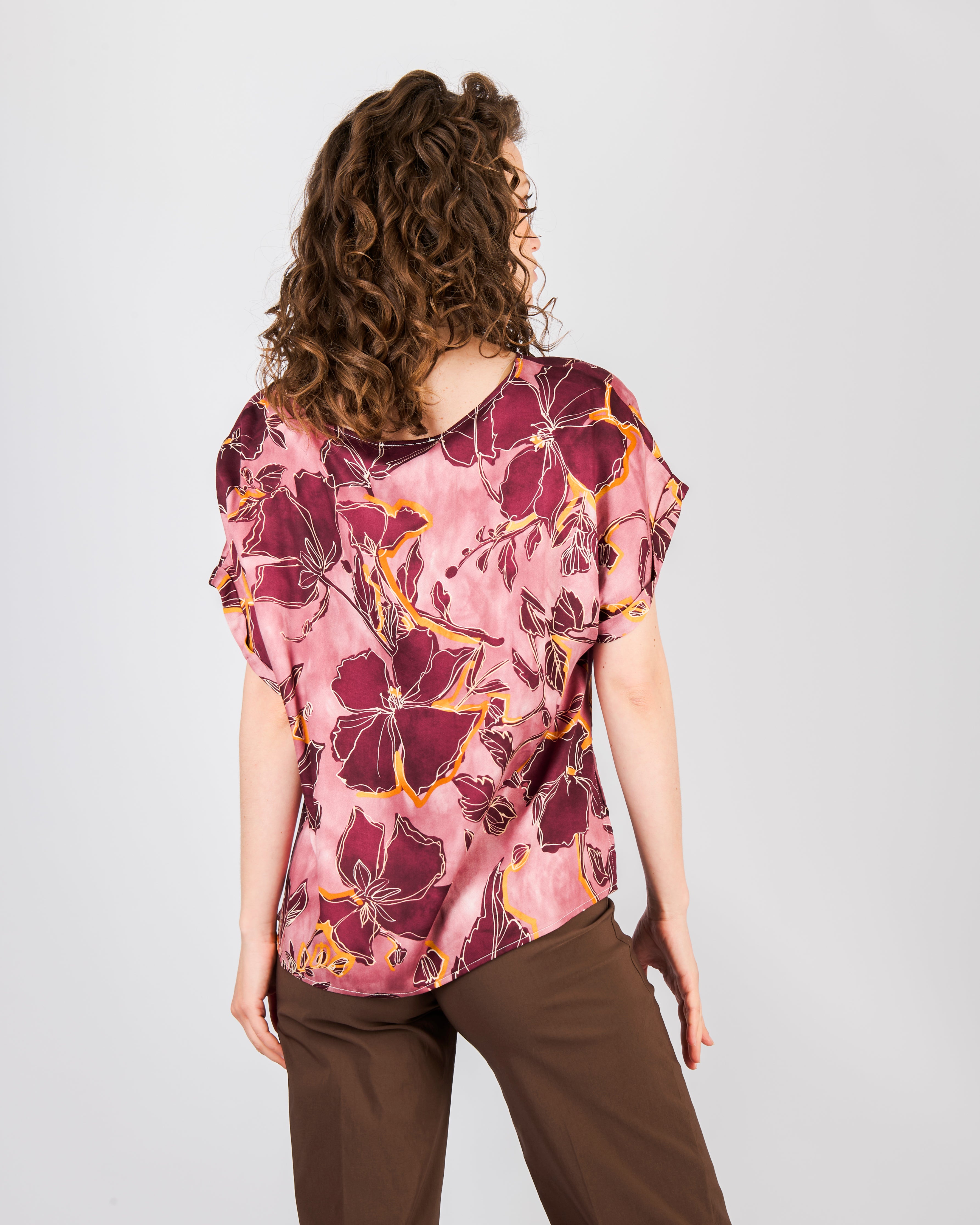 Blusa raso di viscosa GIULIA