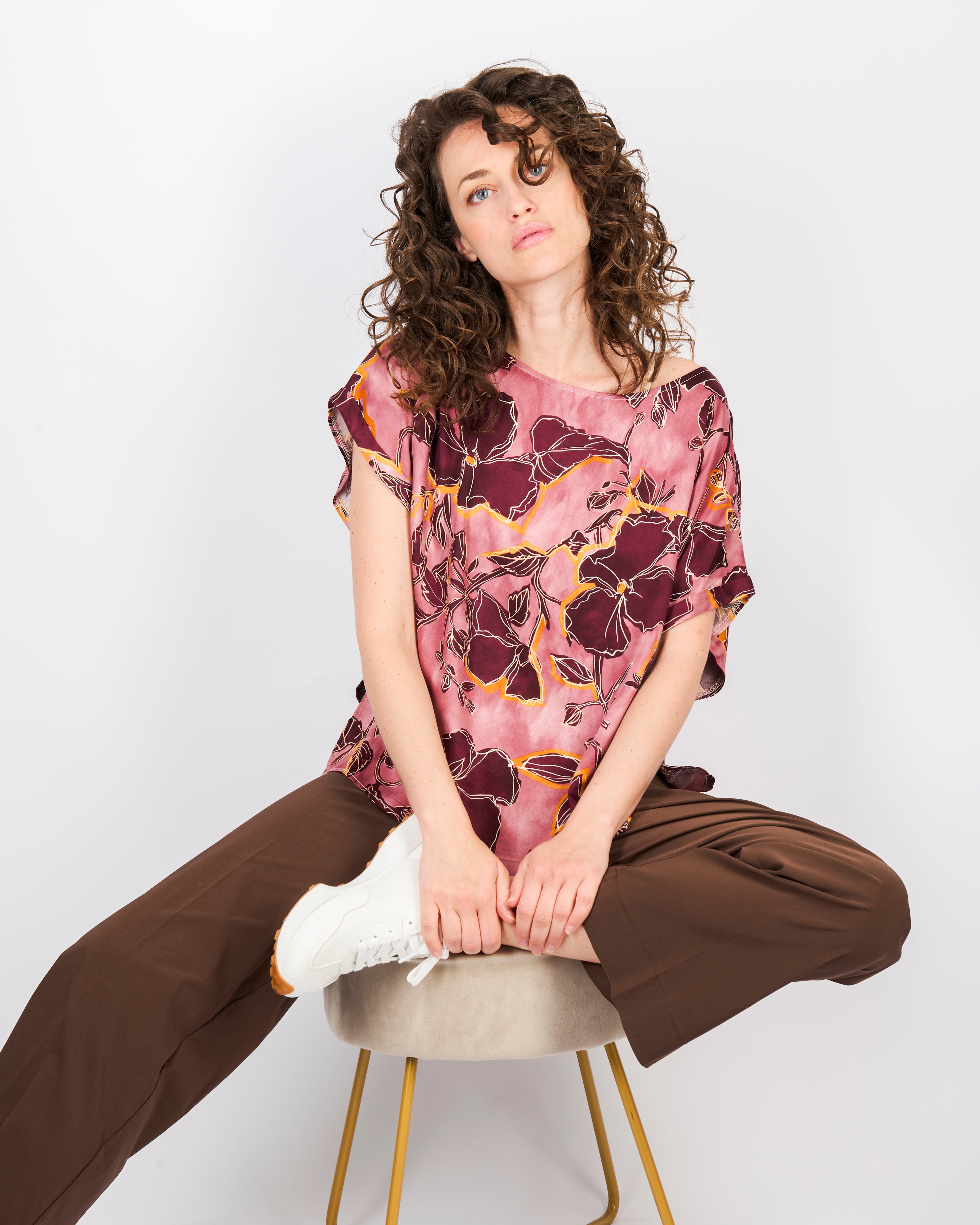 Blusa raso di viscosa GIULIA