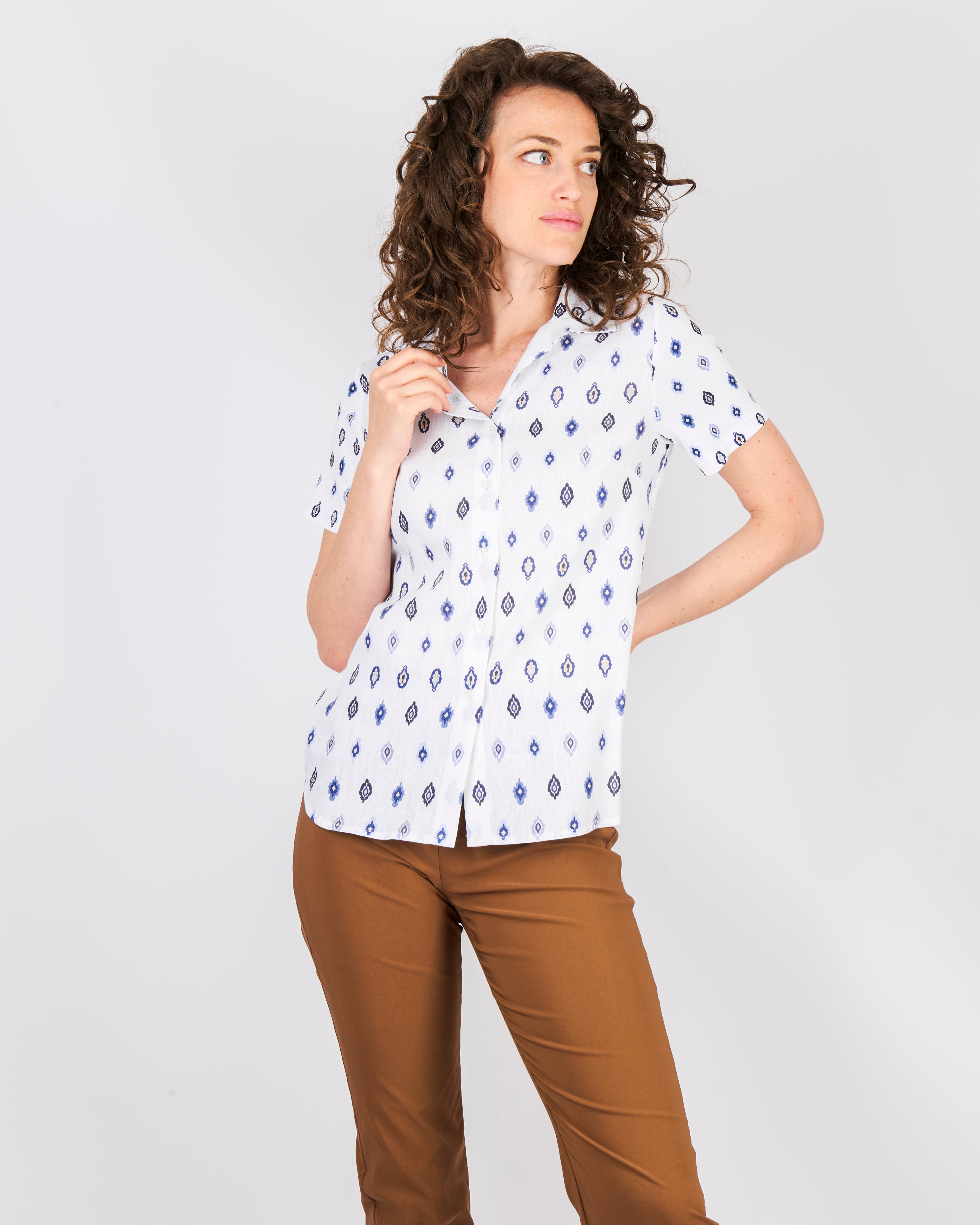 Camicia lino e viscosa 25-82M