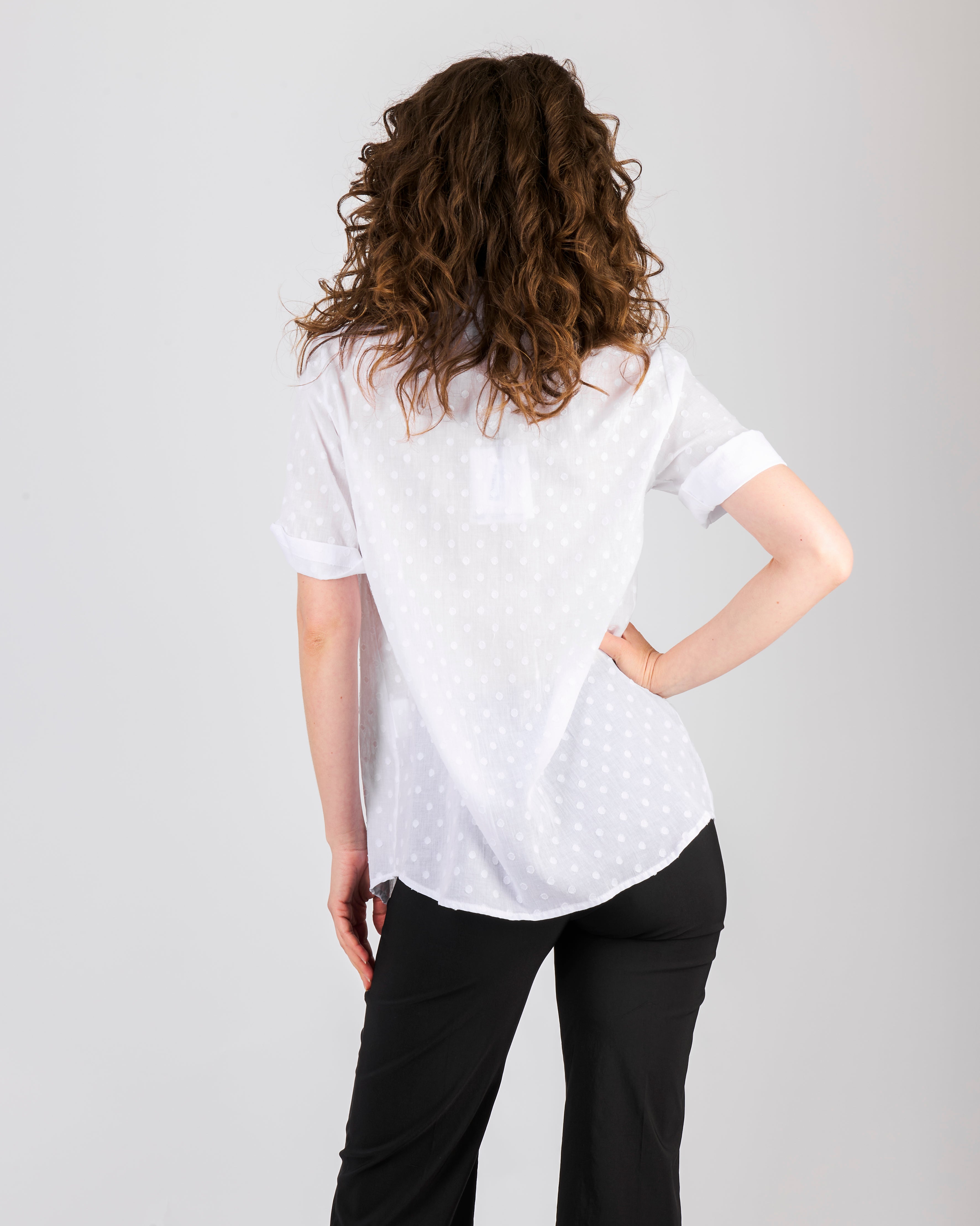 Camicia in cotone devorato 25-228