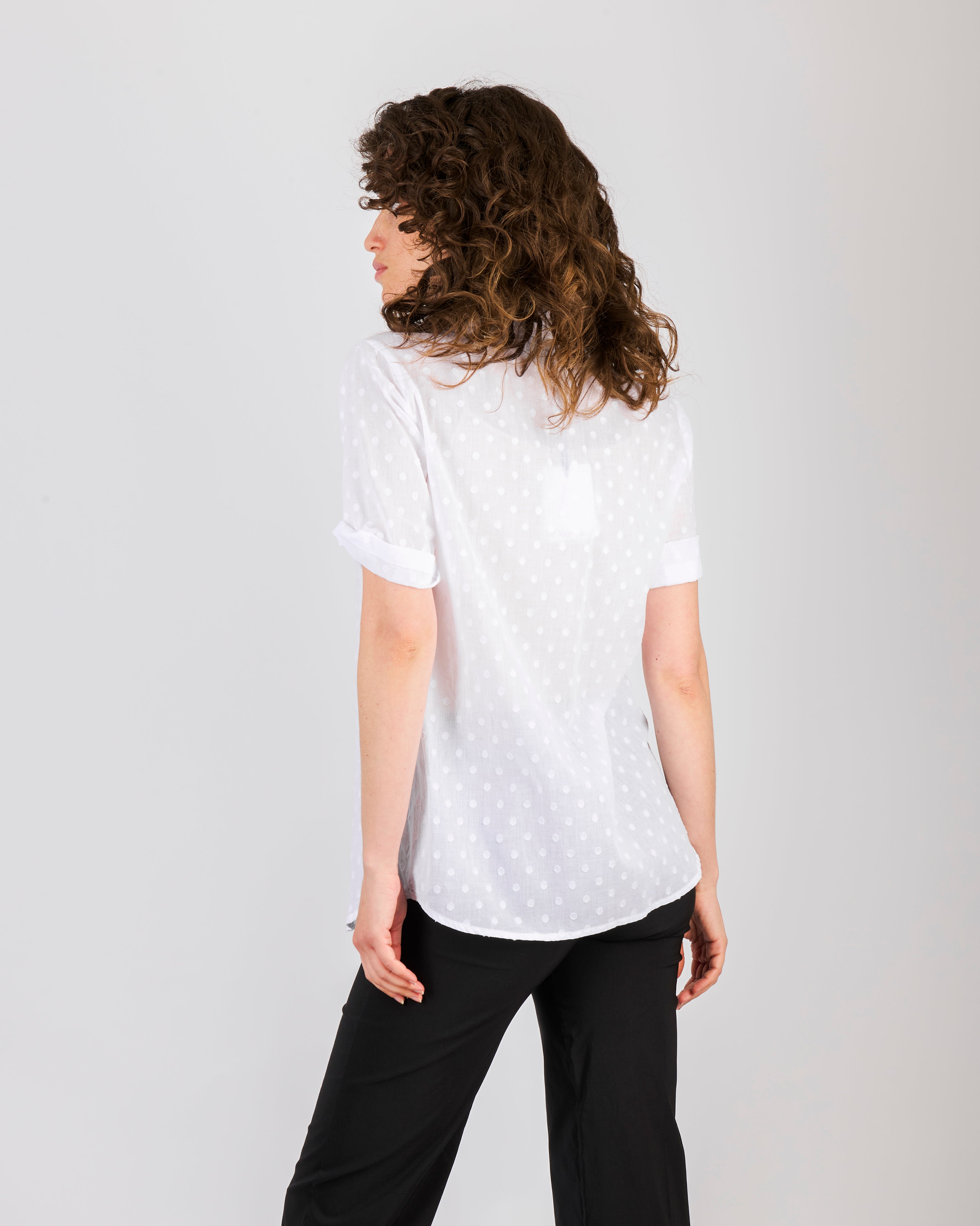 Camicia in cotone devorato 25-228