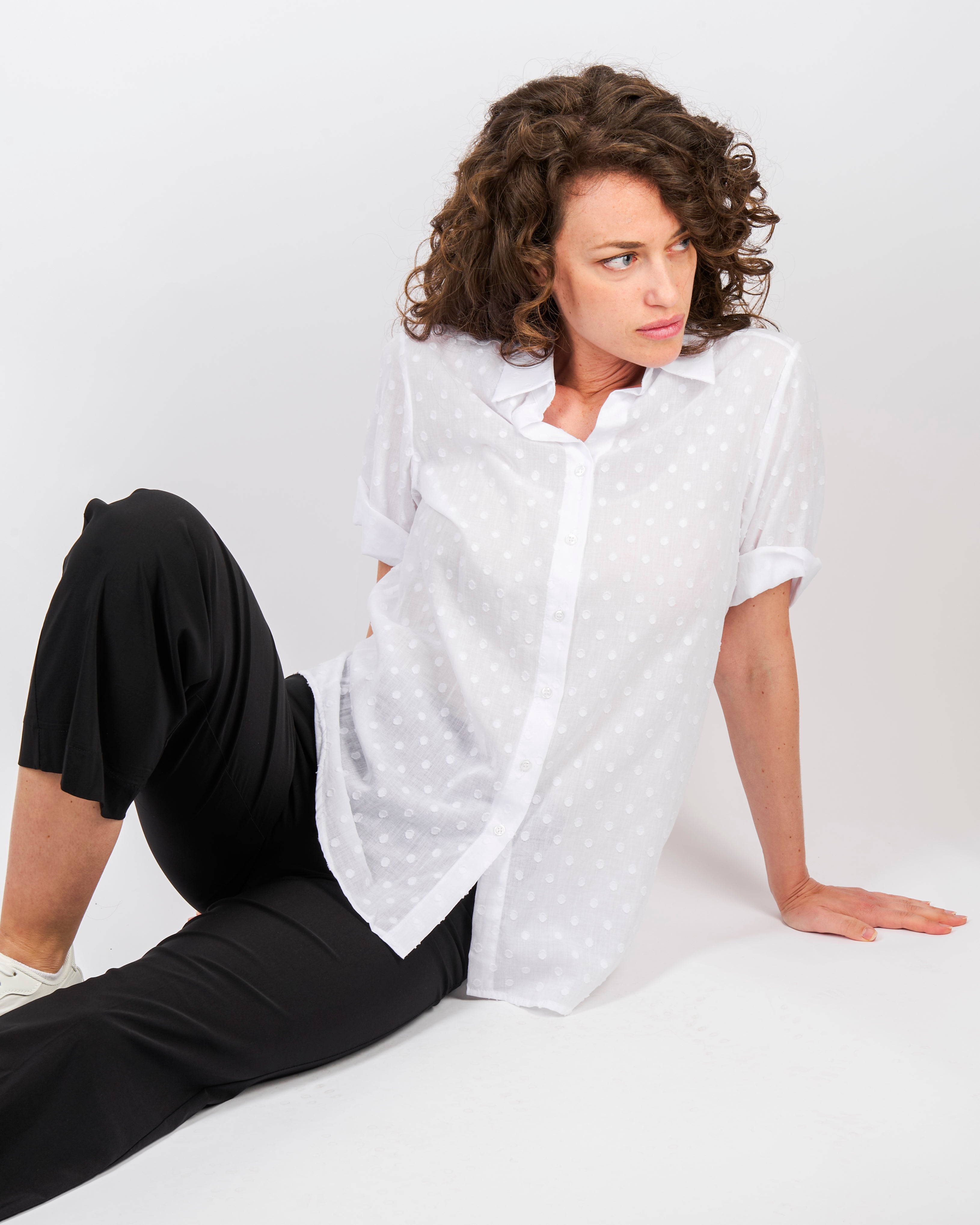 Camicia in cotone devorato 25-228