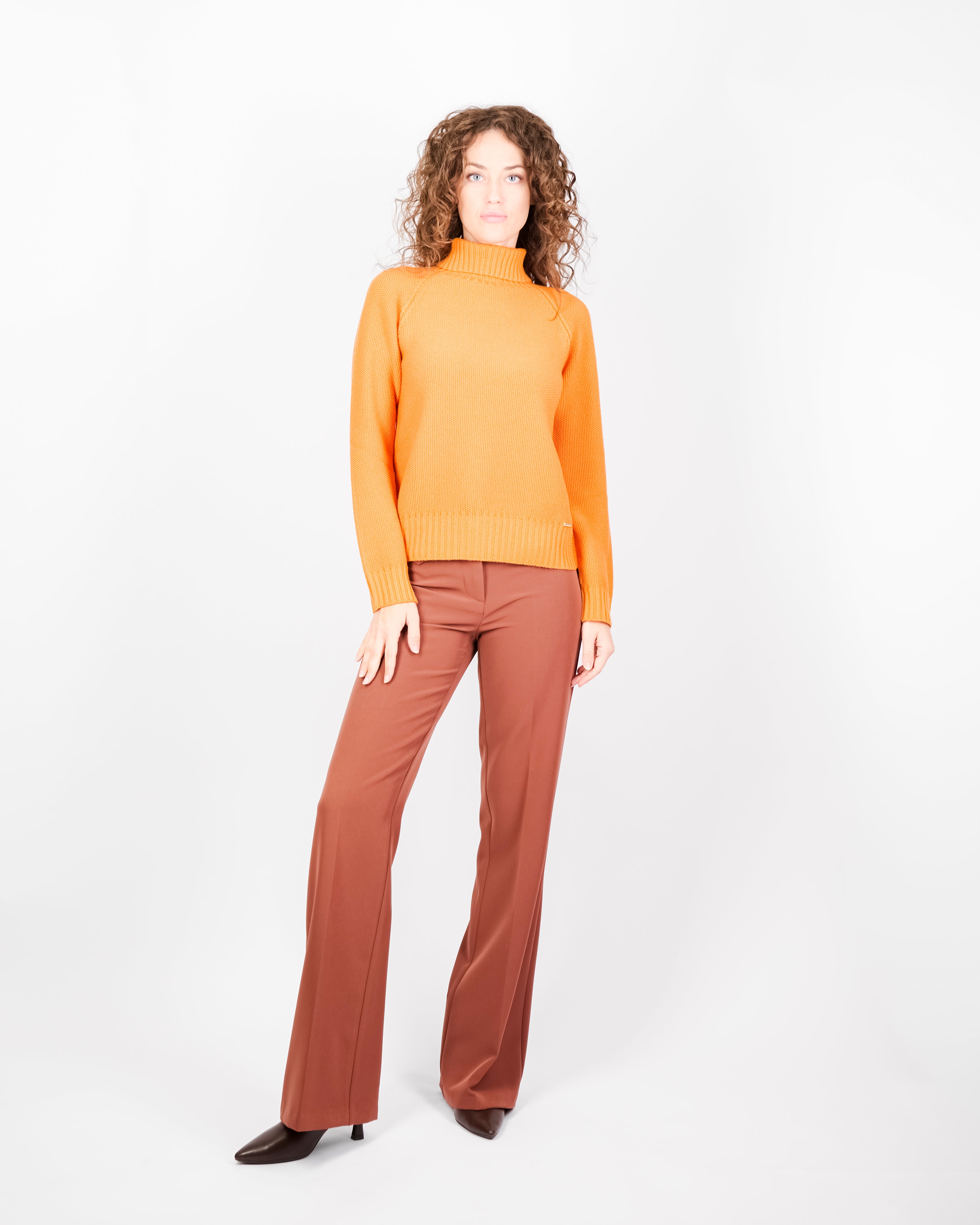 Maglia pura lana dolcevita punto riso Z9504