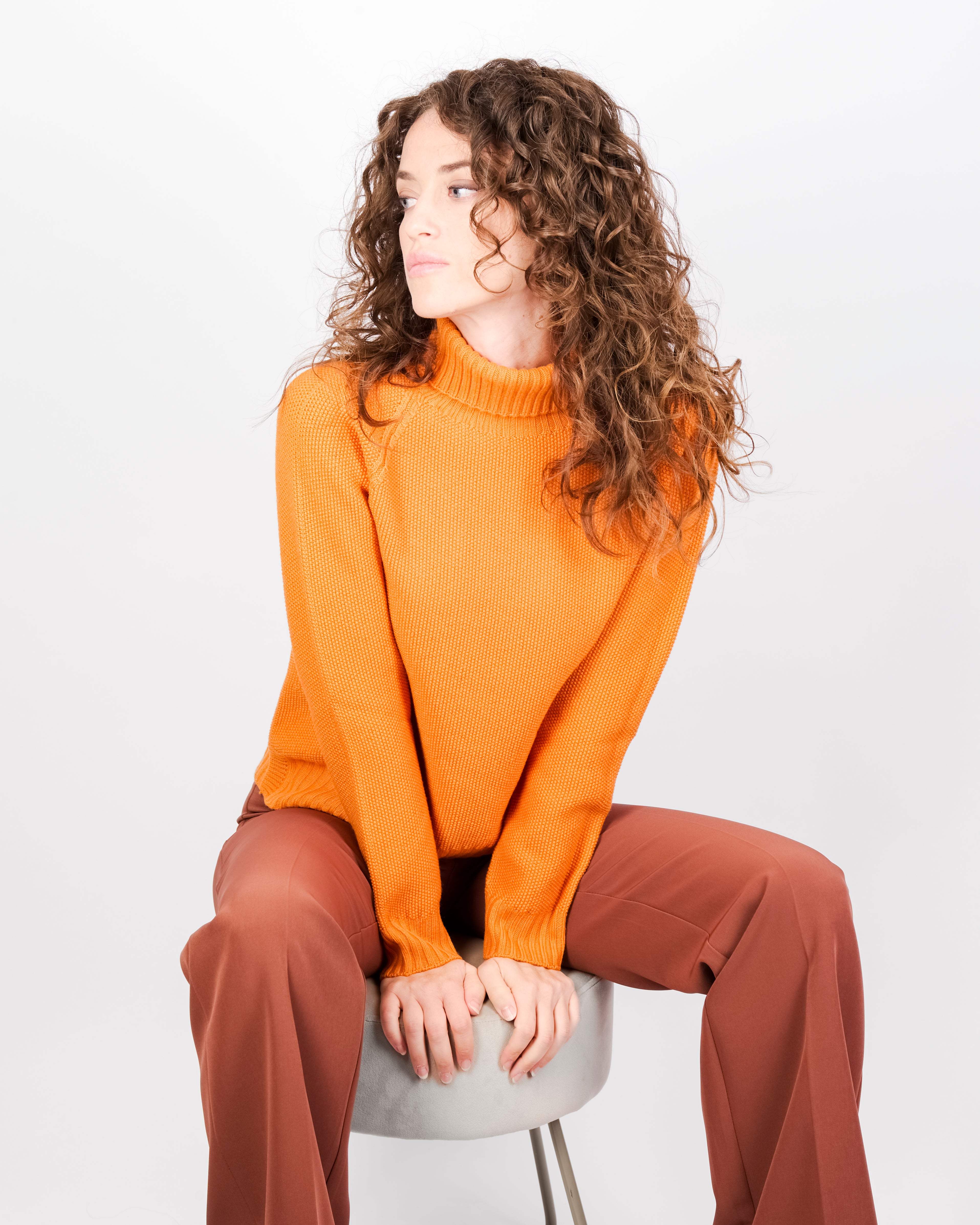 Maglia pura lana dolcevita punto riso Z9504