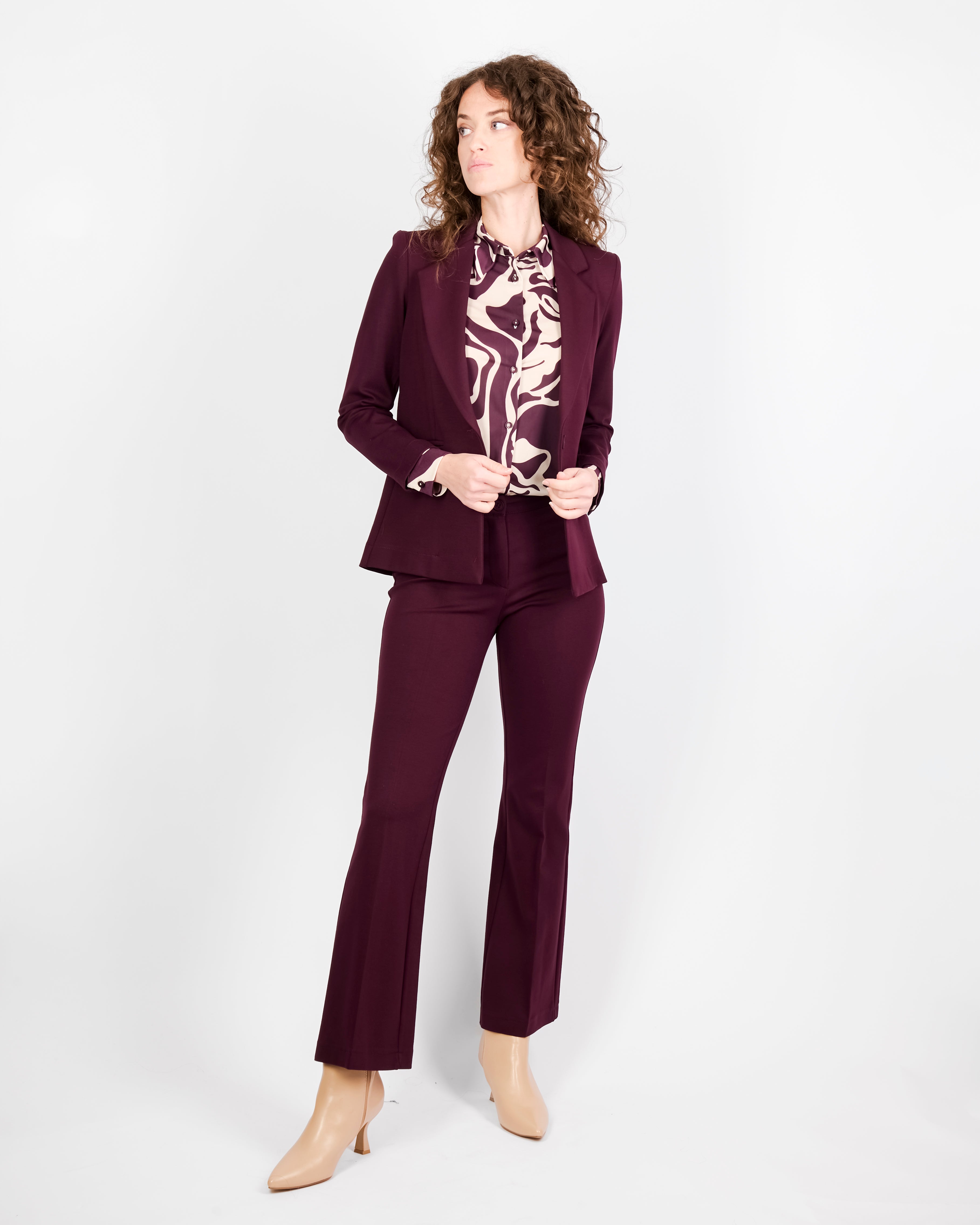 Pantalone zampetta punto milano comfort H164/1