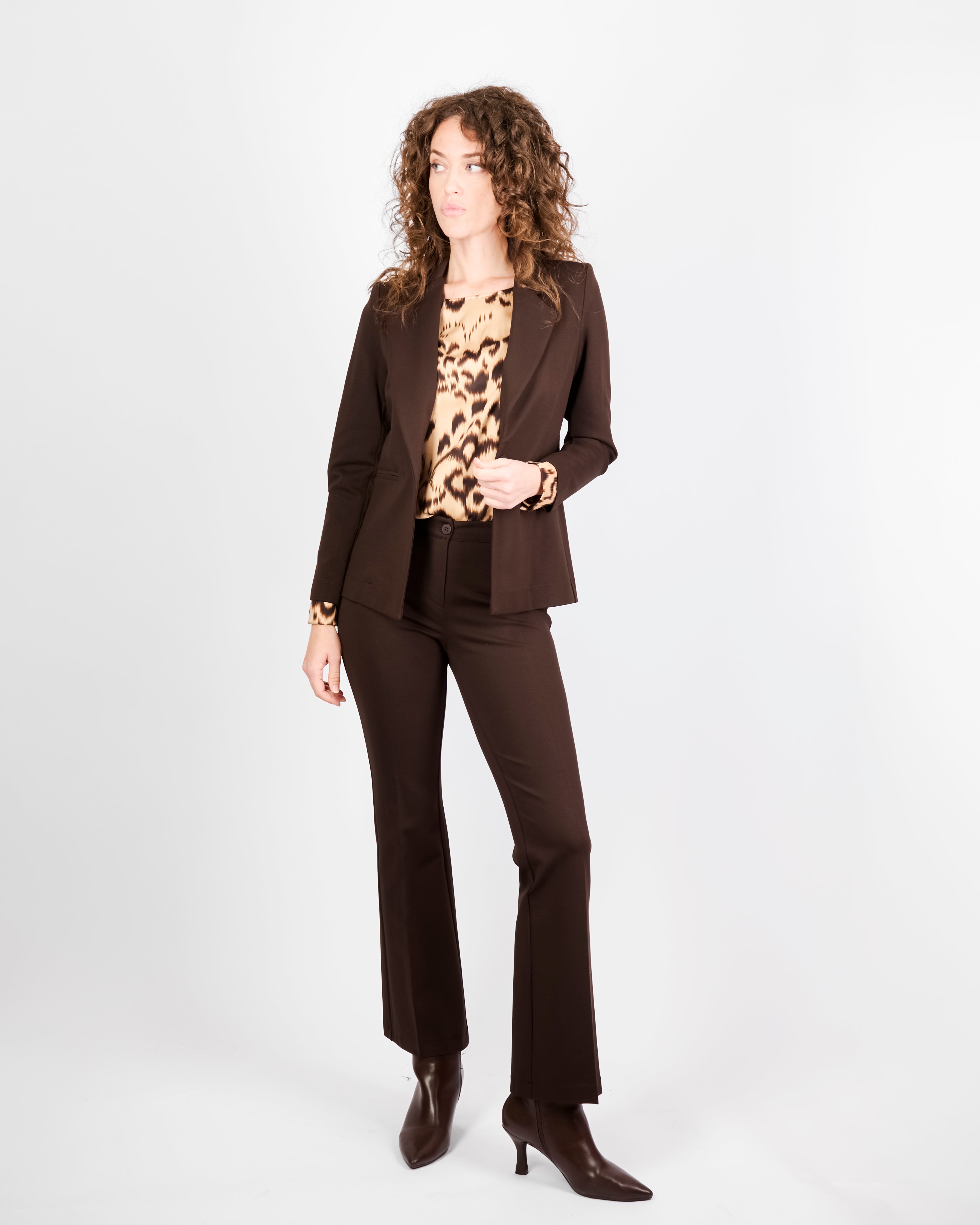 Pantalone zampetta punto milano comfort H164/1