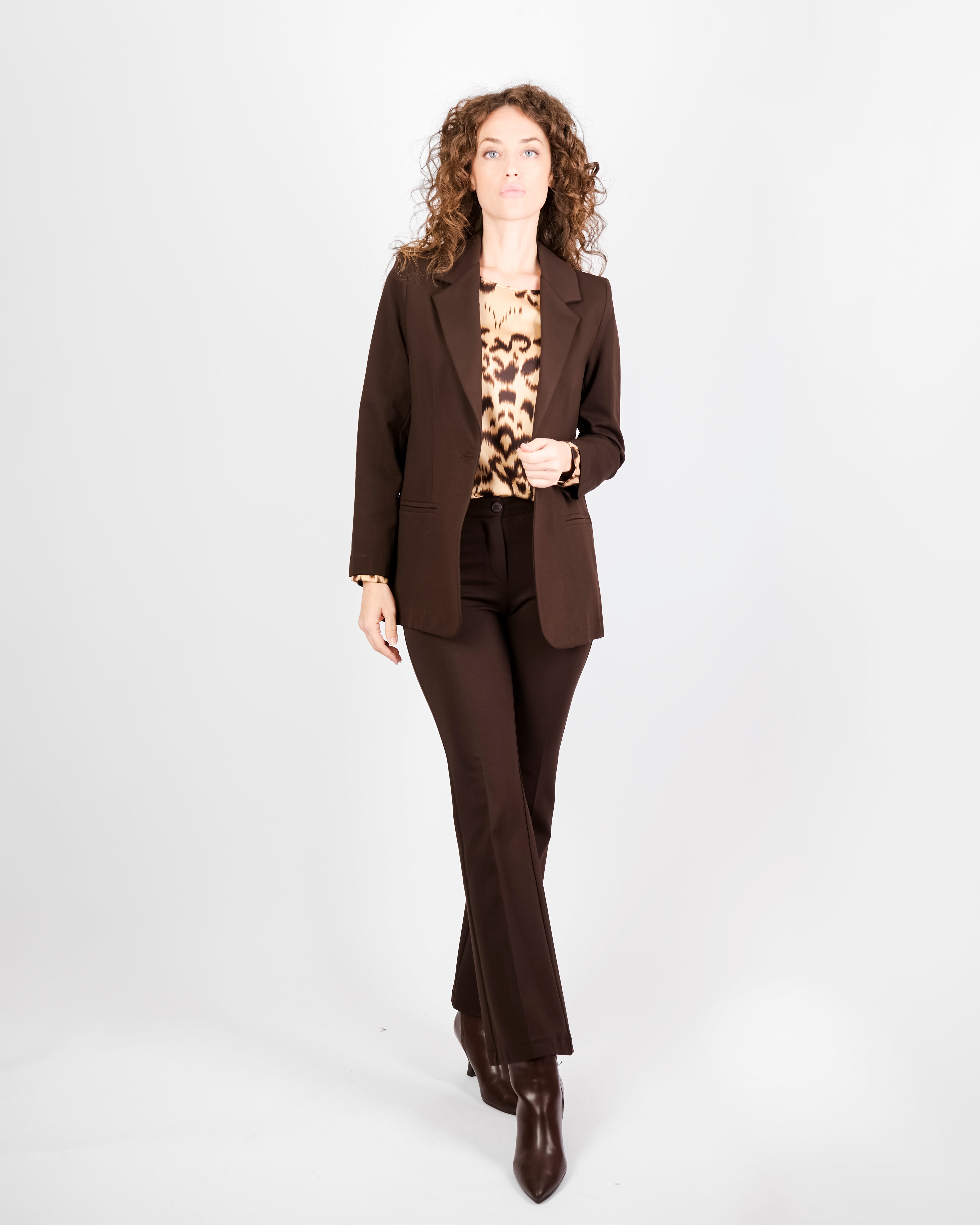 Giacca lunga in punto milano comfort H504/1