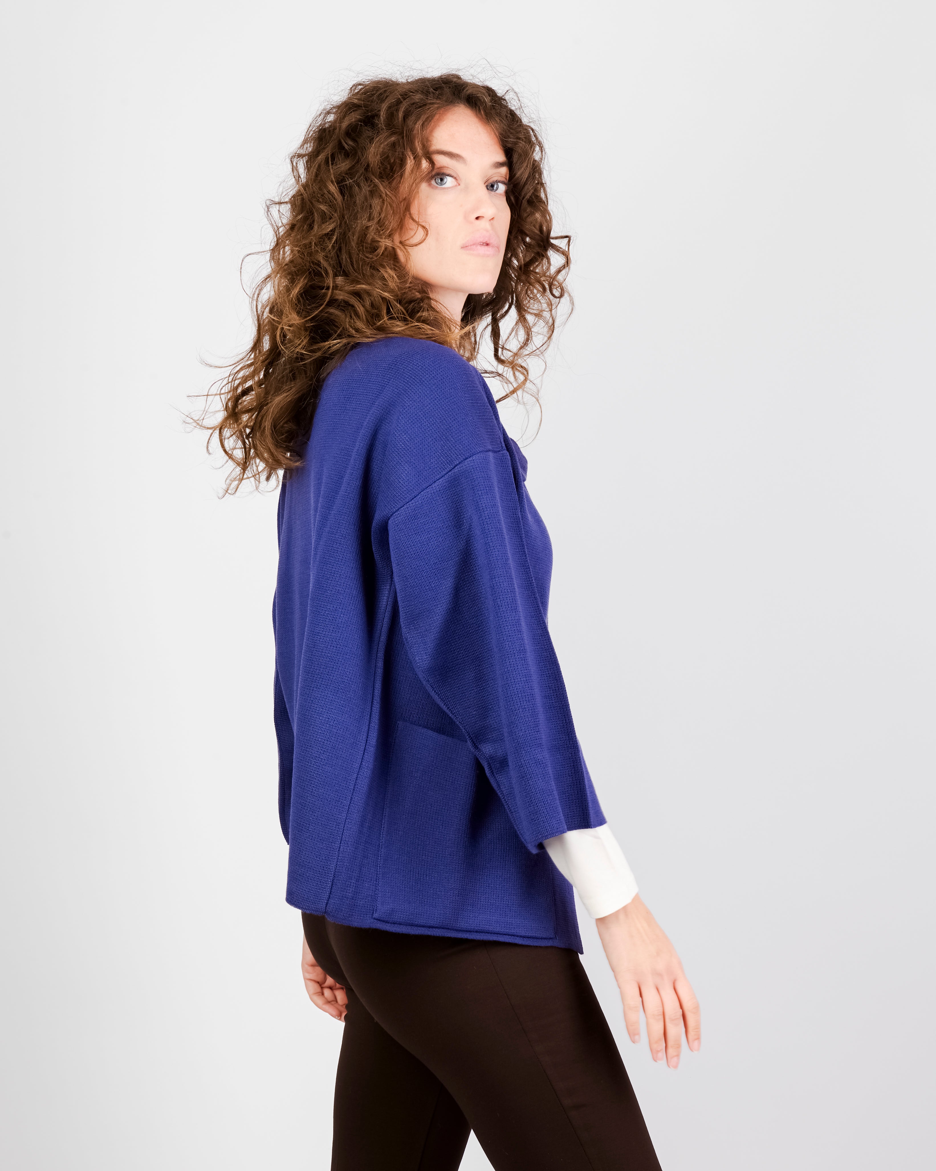 Cappottino punto maglia collo e tasche CAP1371