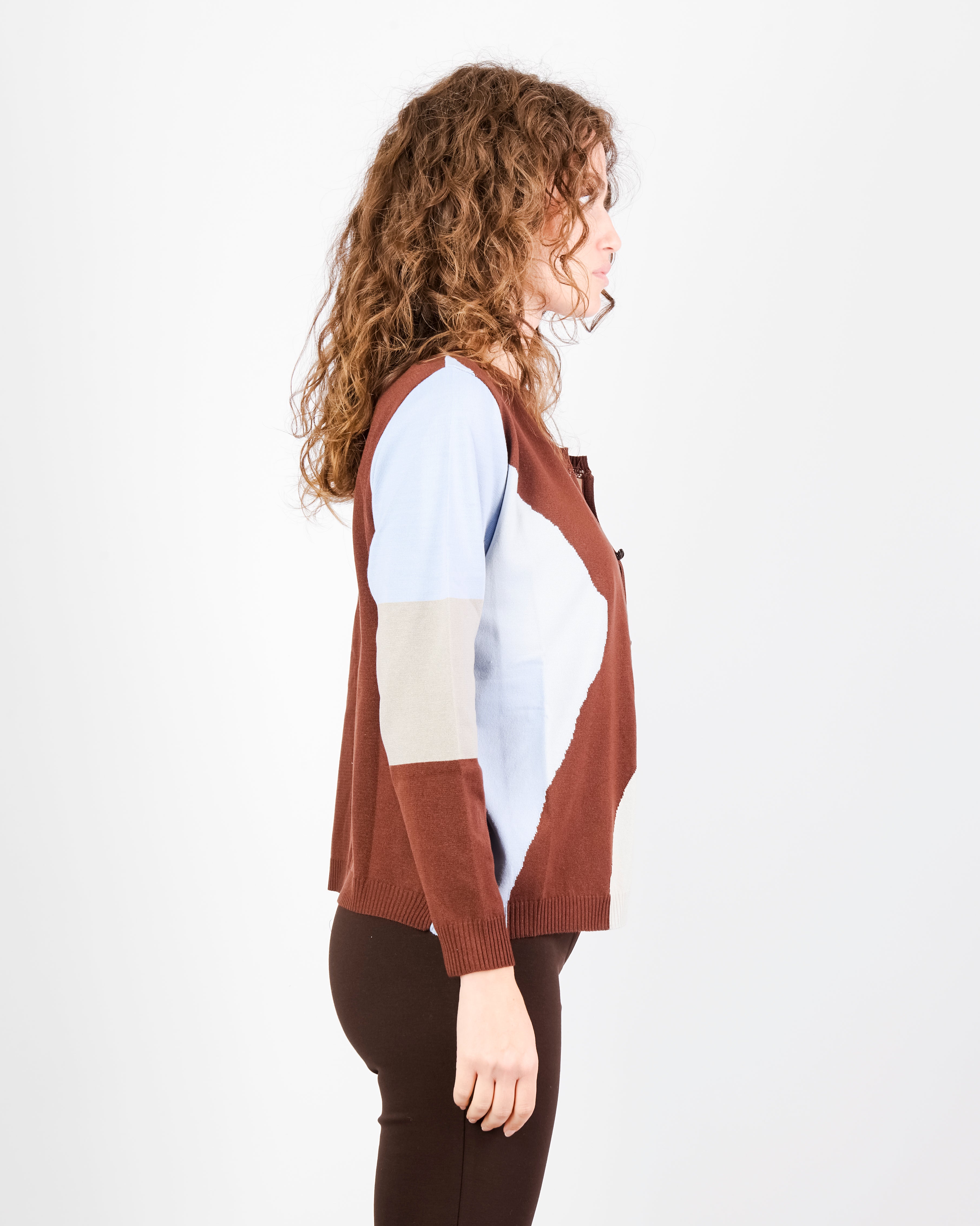 Twinset con giacca intarsio TWIN1969