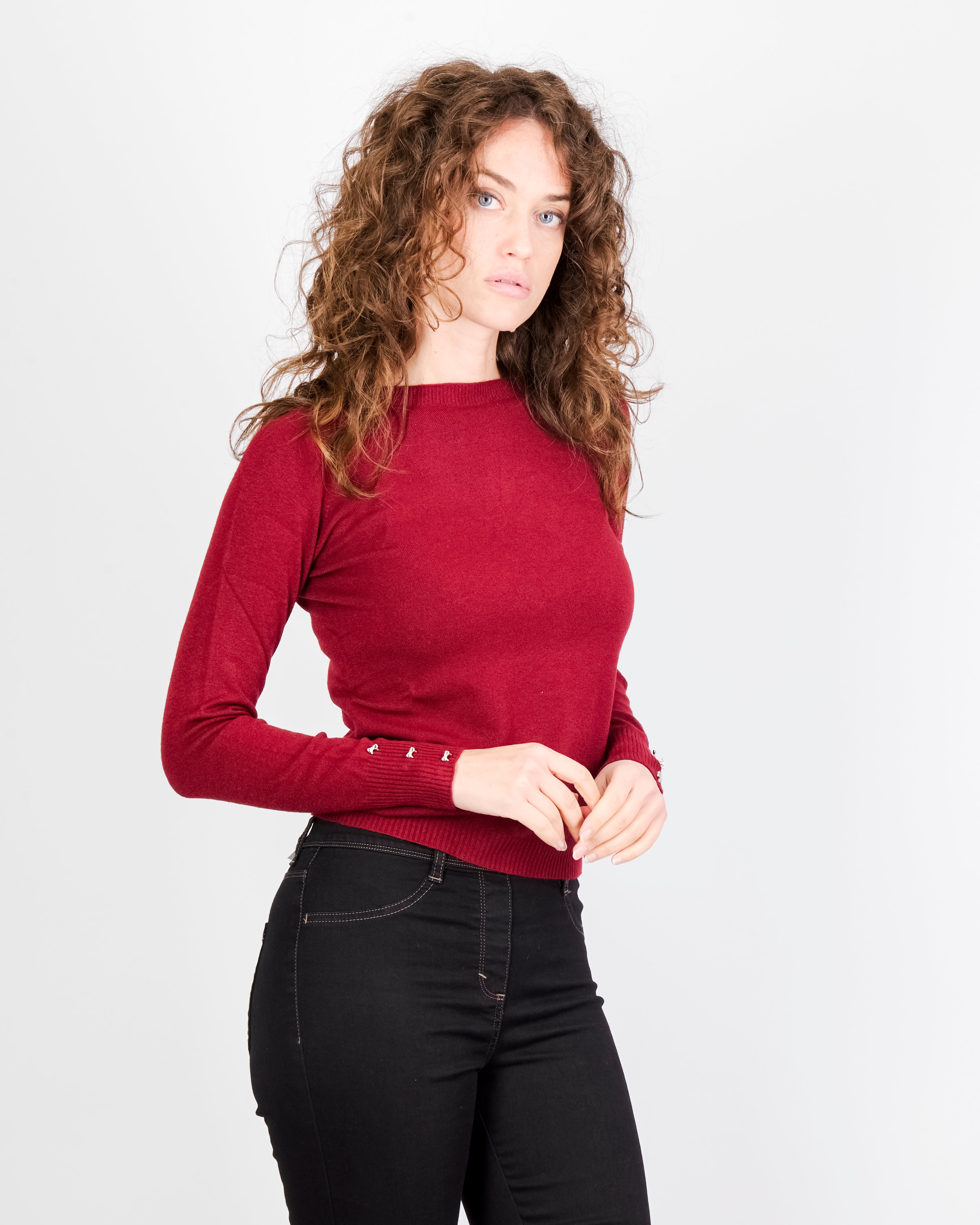 Maglia giro fiocchi gioiello polsini PA4122