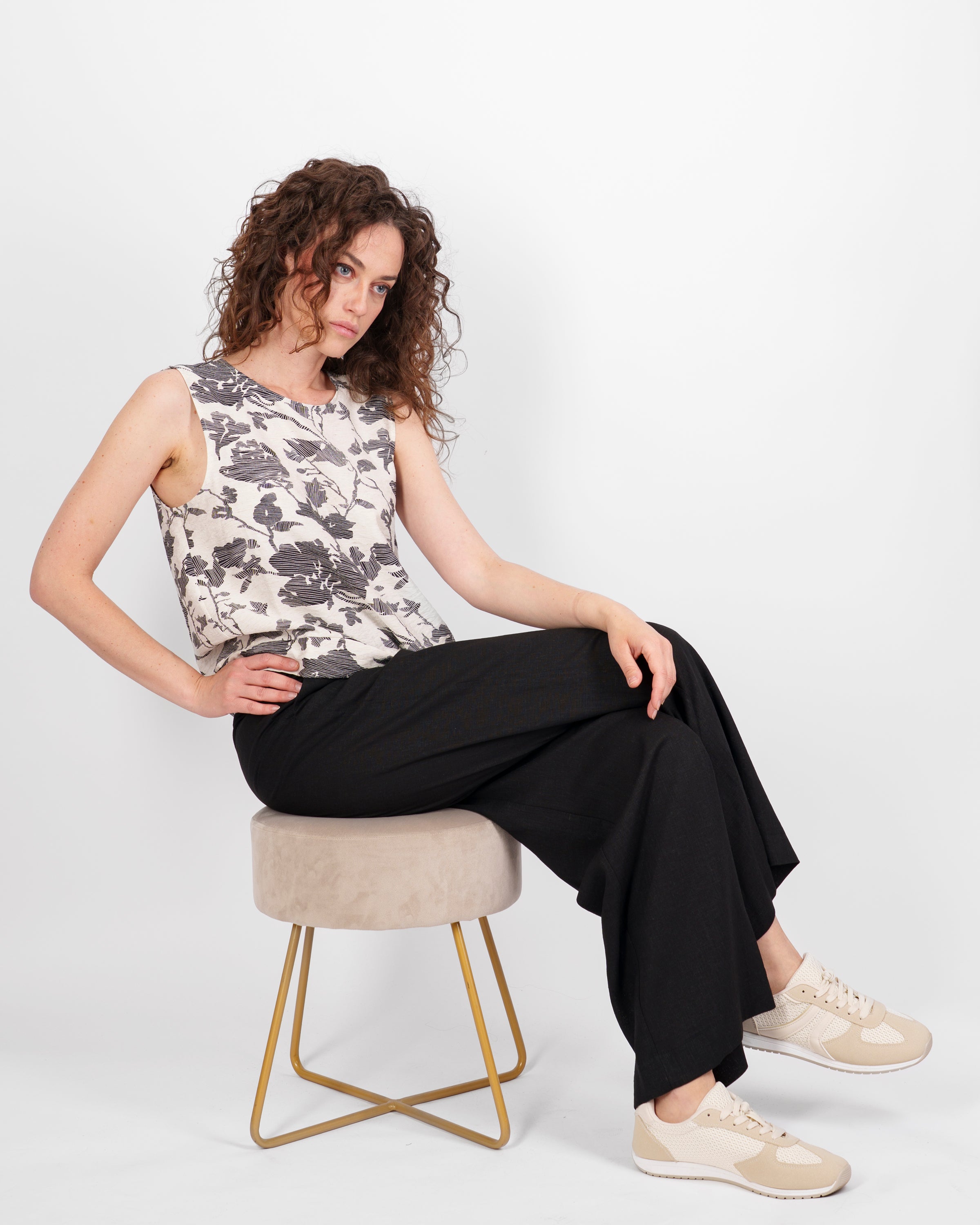 Pantalone Lino e Viscosa tasca a filo 1052/48