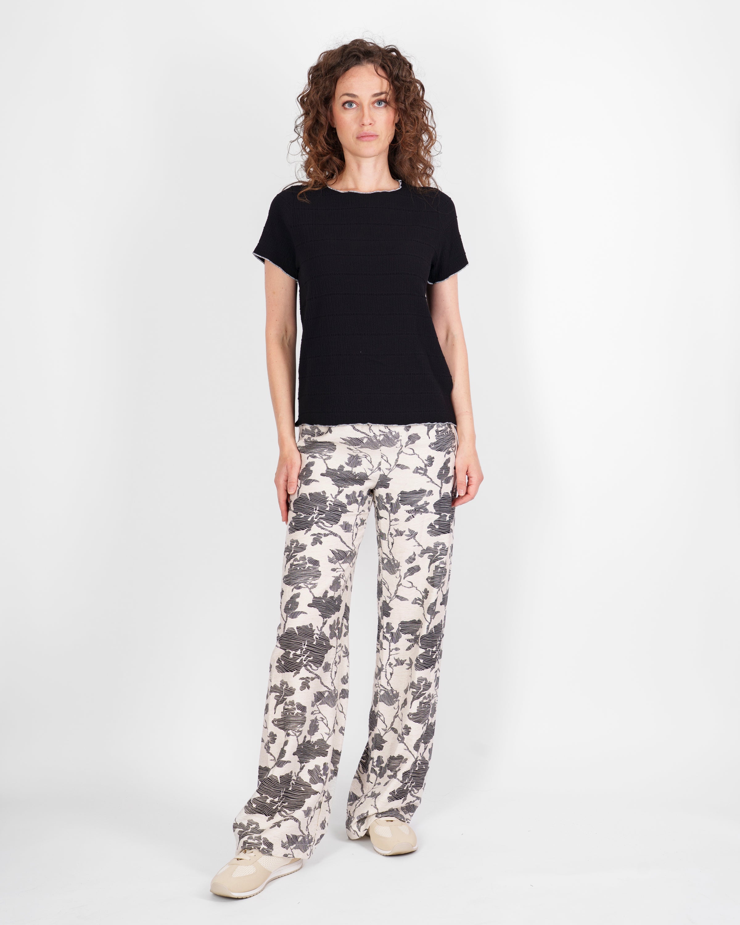 Pantalone elastico vita Viscosa e Lino VISCOLINO