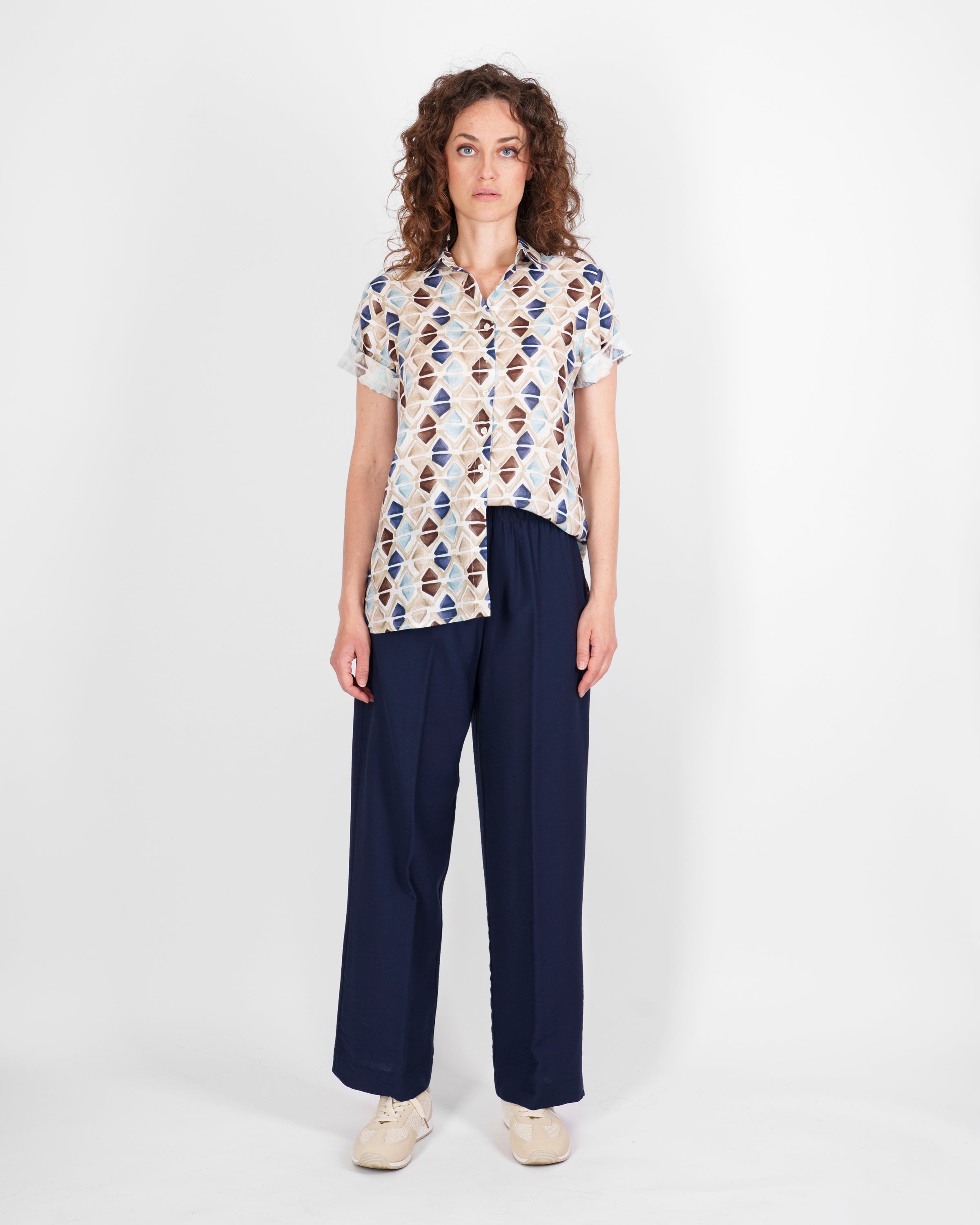 Pantalone leggero in viscosa con elastico DS 5859