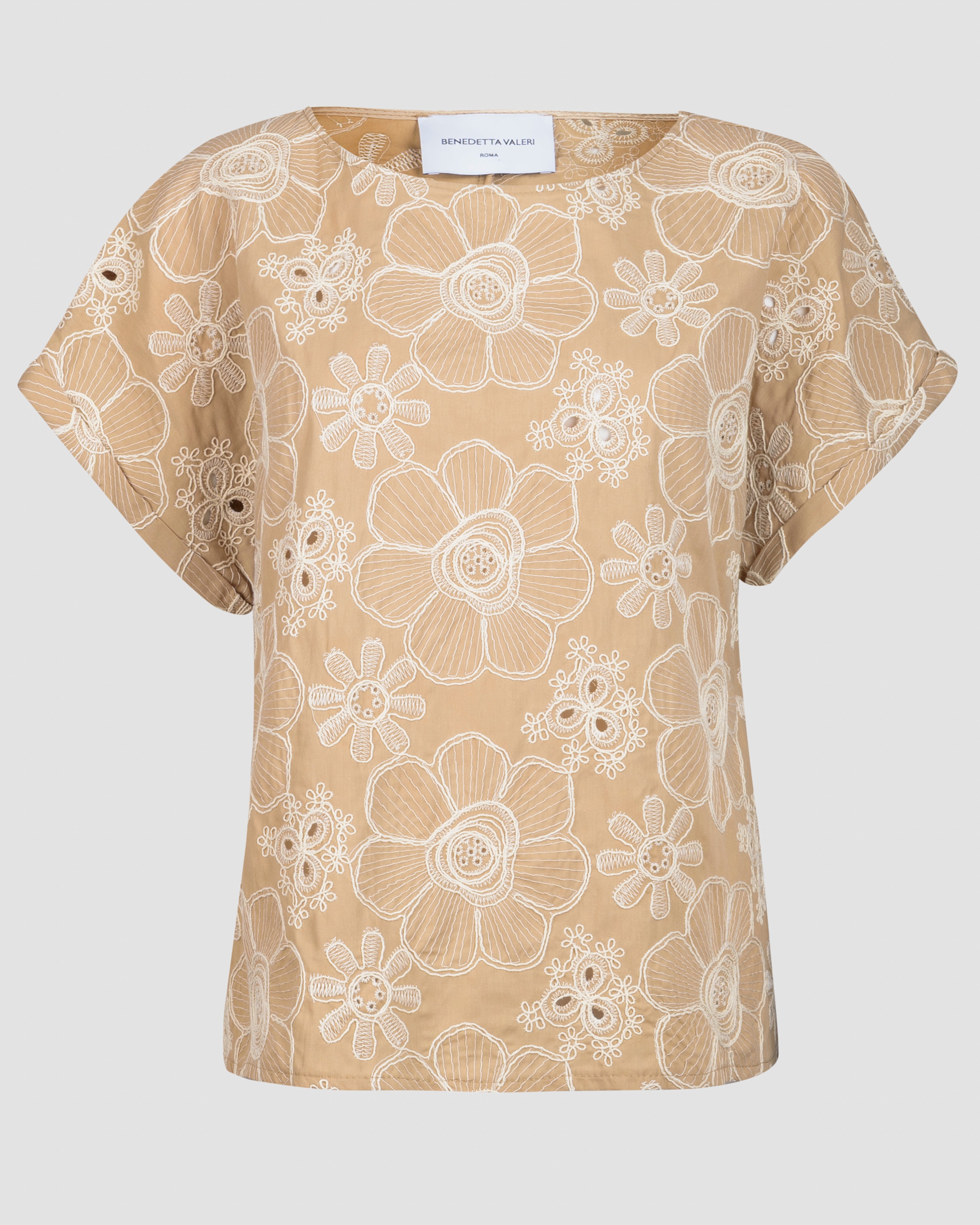 Camicia in cotone ricamo DS5067