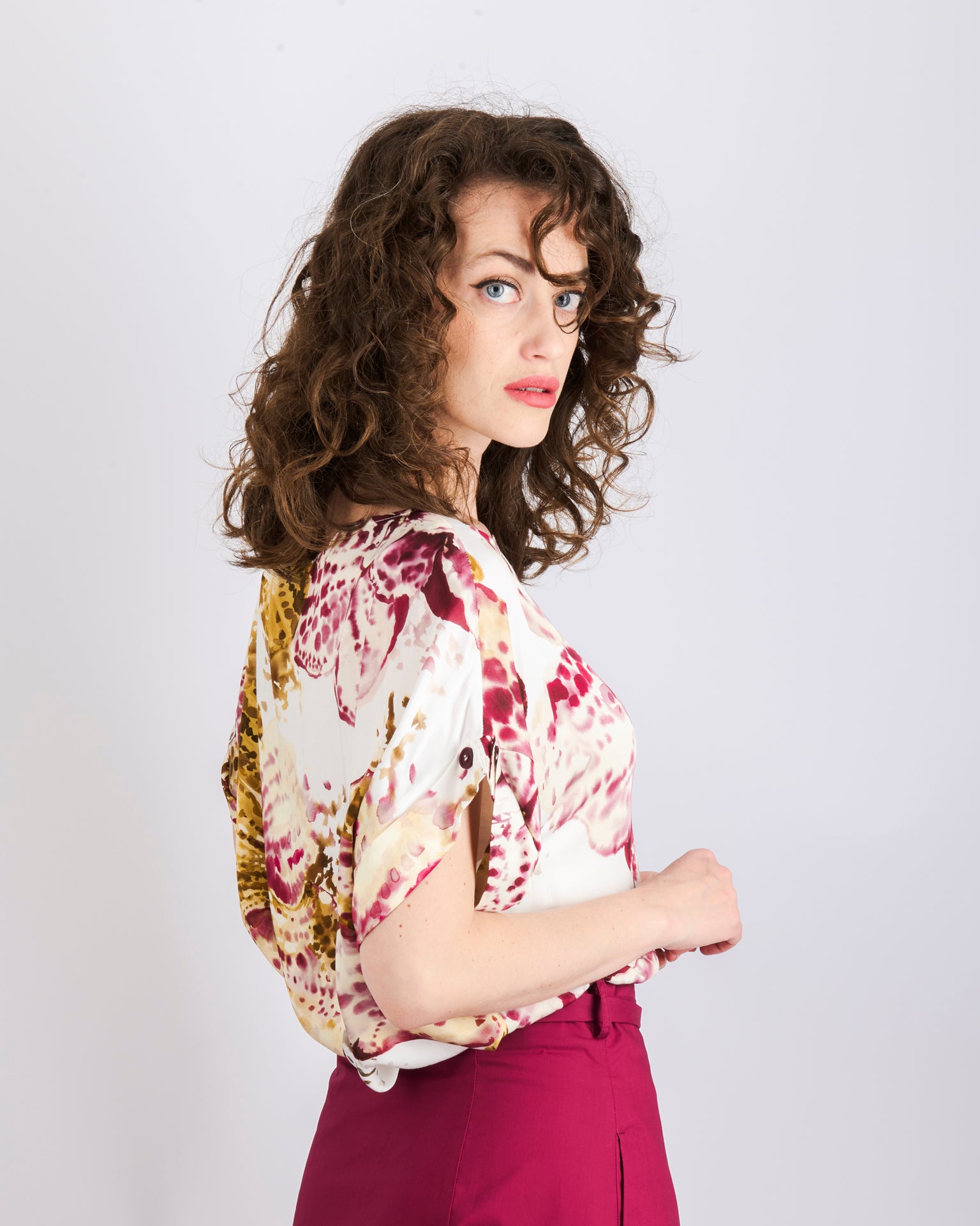 Blusa manica scesa SCARLATTO