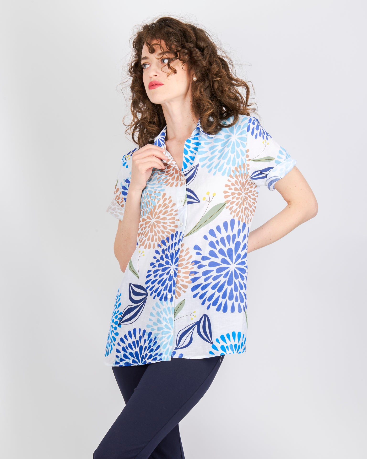 Camicia fantasia petali 25-58M
