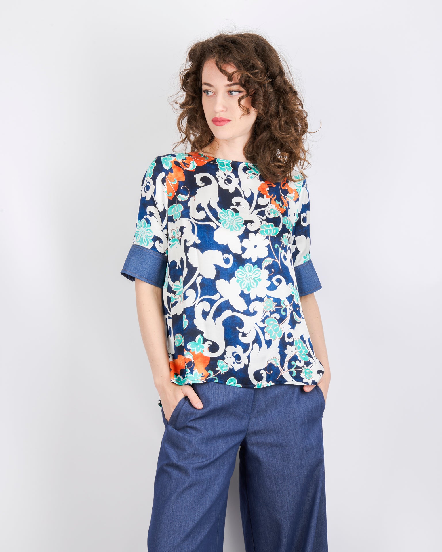 Casacca inserti denim SAGOMA