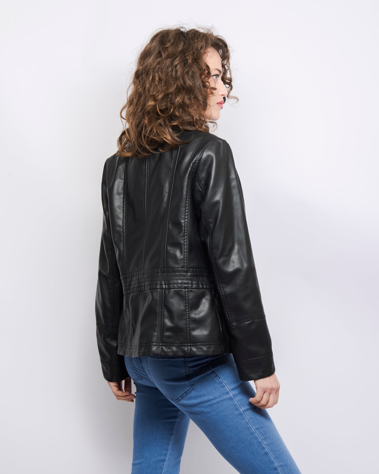 Giacca ecopelle zip WANDA