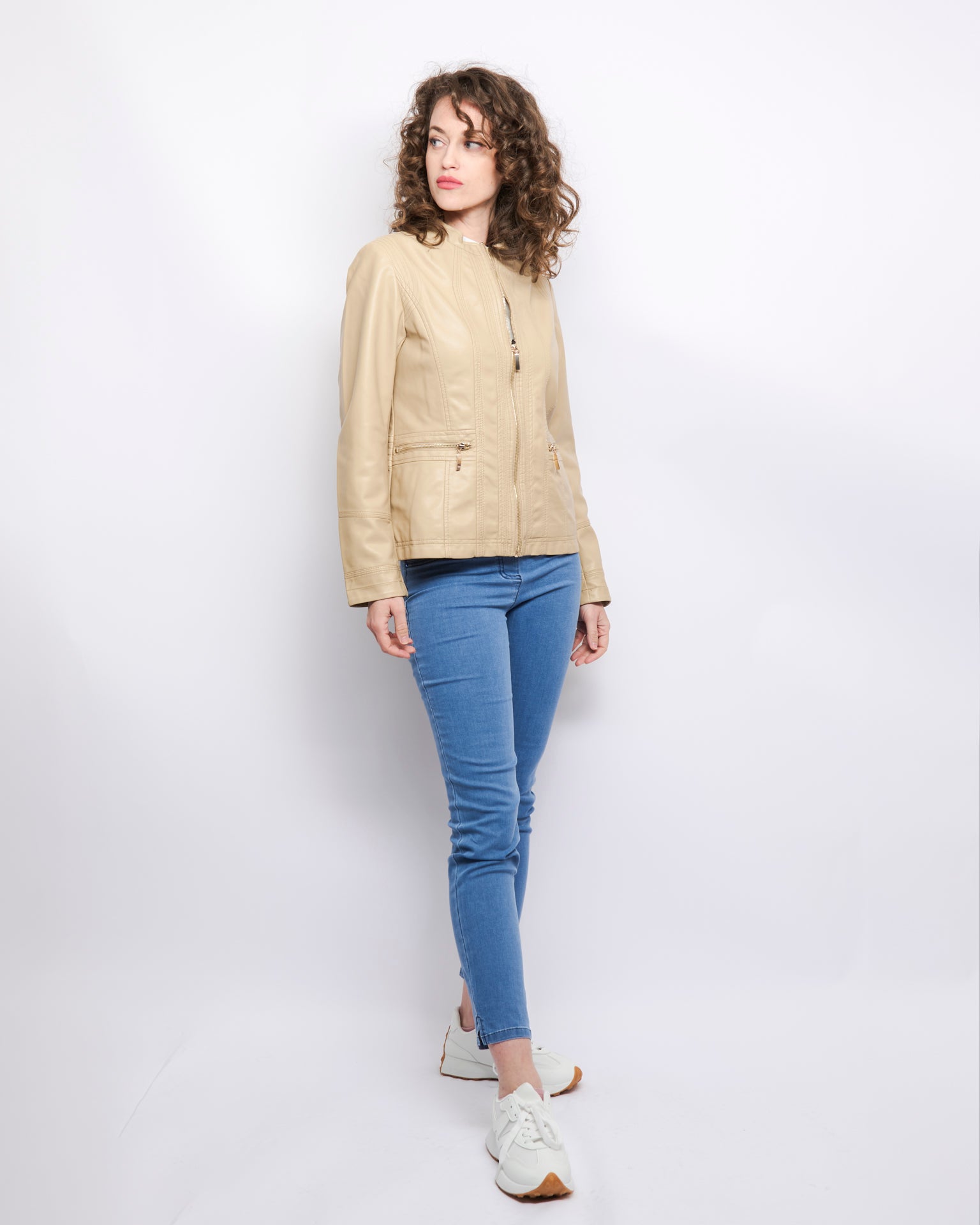 Giacca ecopelle zip WANDA