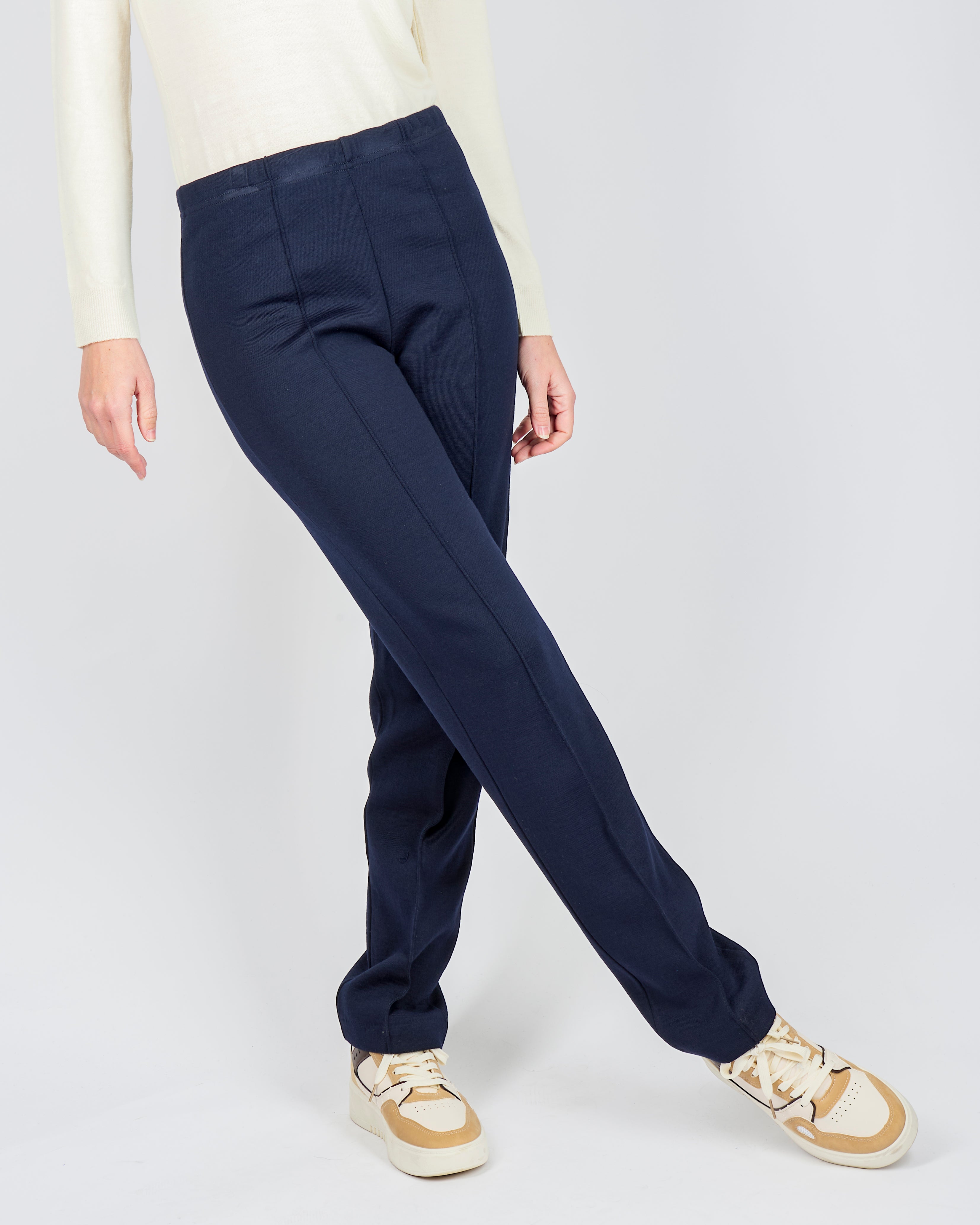 Pantalone lana elastico in vita 6626