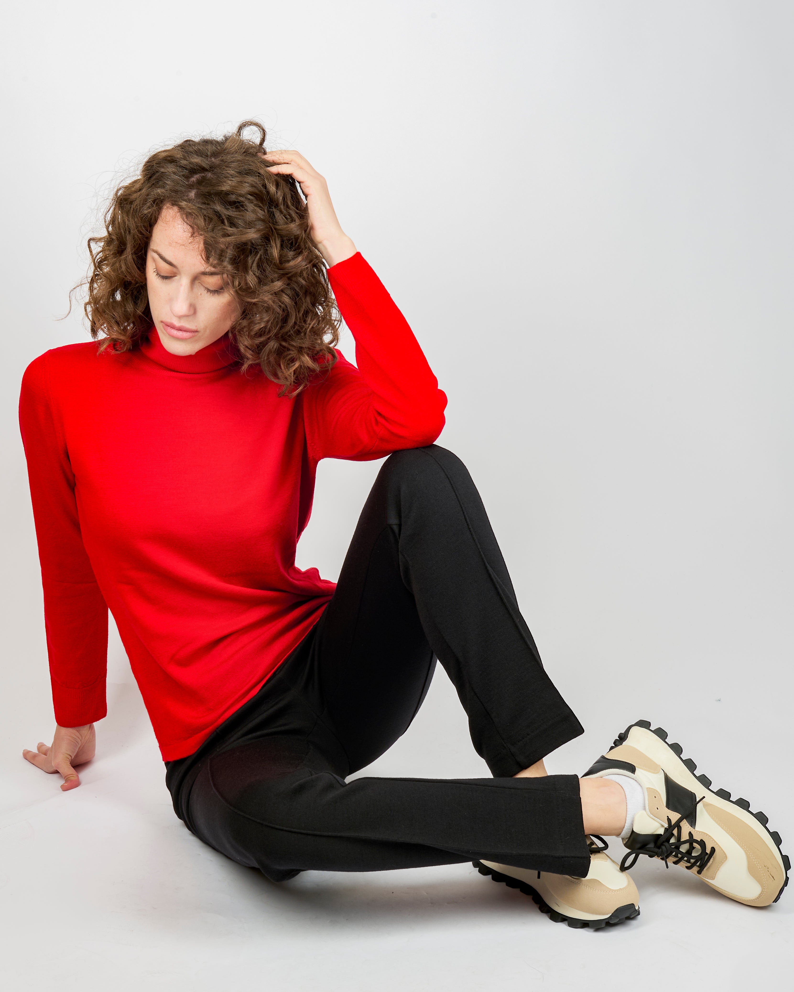 Pantalone lana elastico in vita 6626