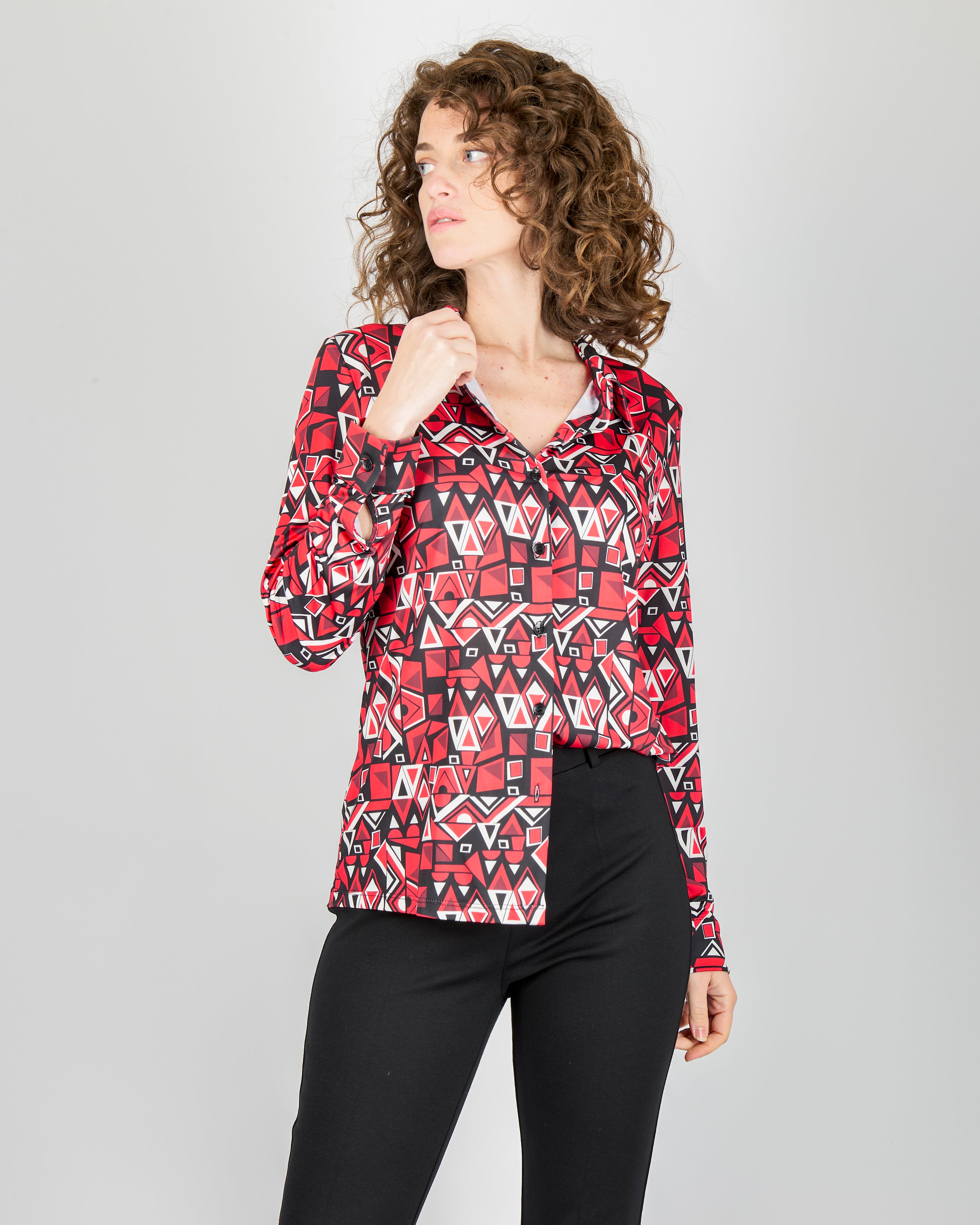 Camicia in jersey fantasia Rosetta