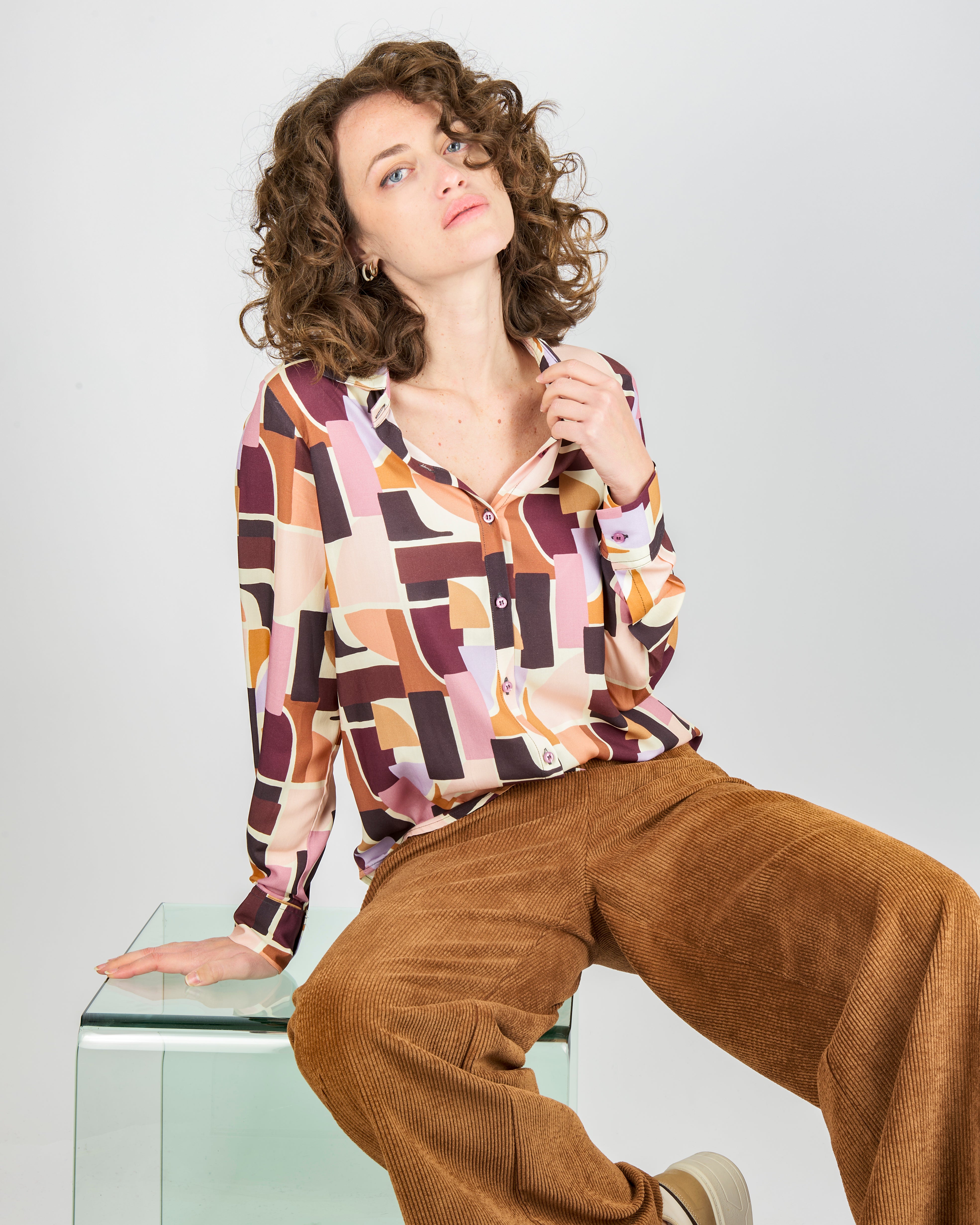 Camicia in viscosa fantasia 386534