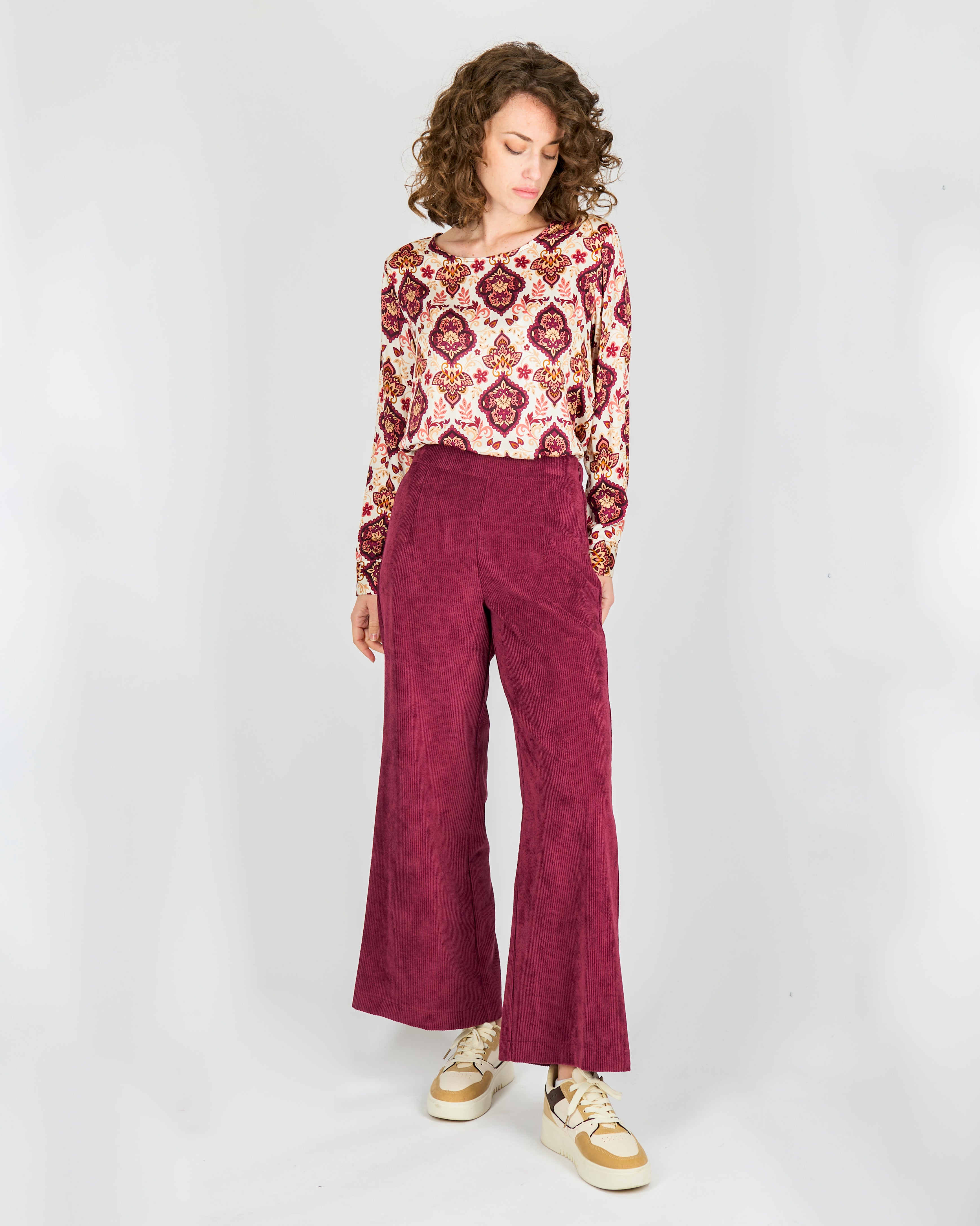 Pantalone palazzo velluto a coste F114/44