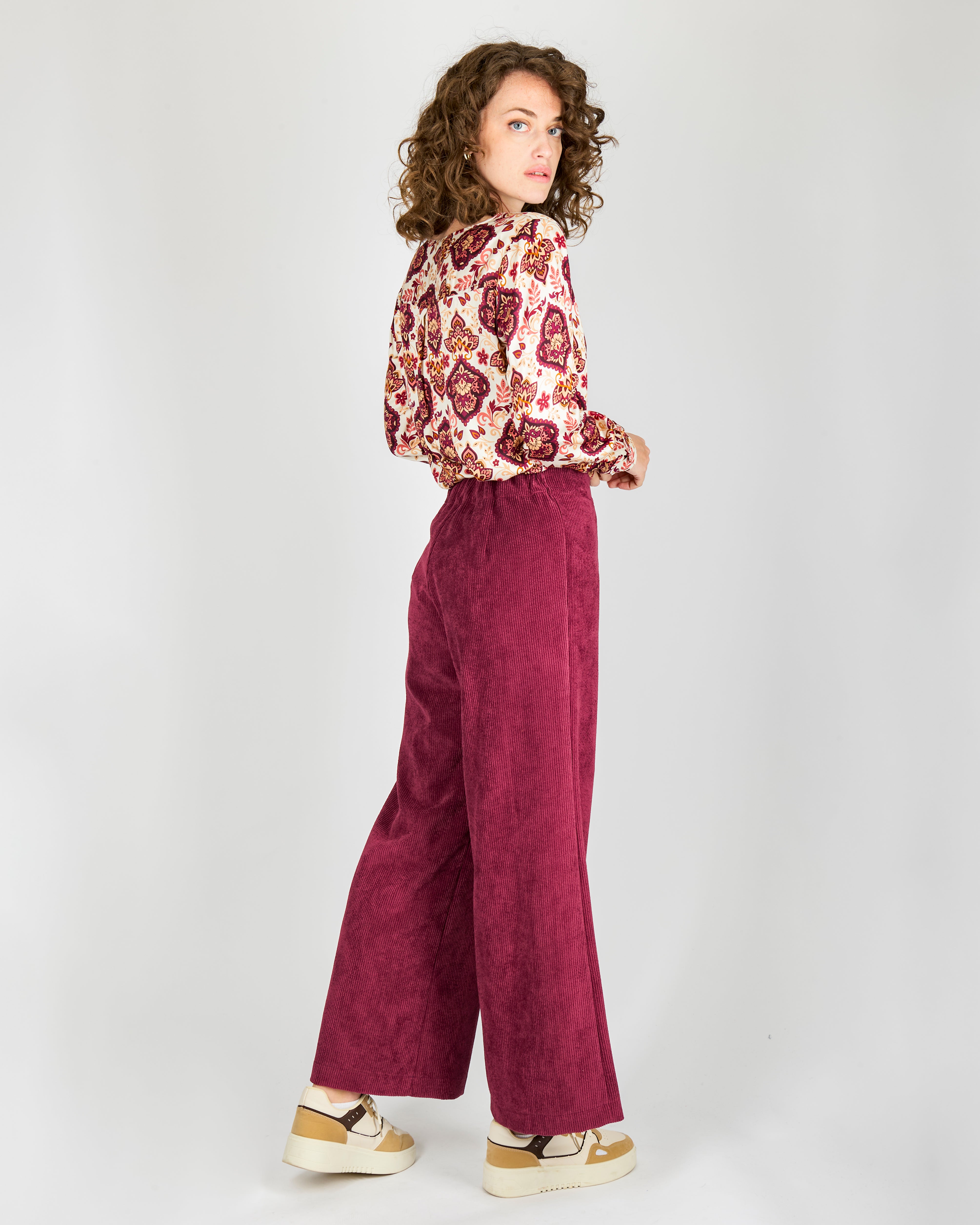 Pantalone palazzo velluto a coste F114/44