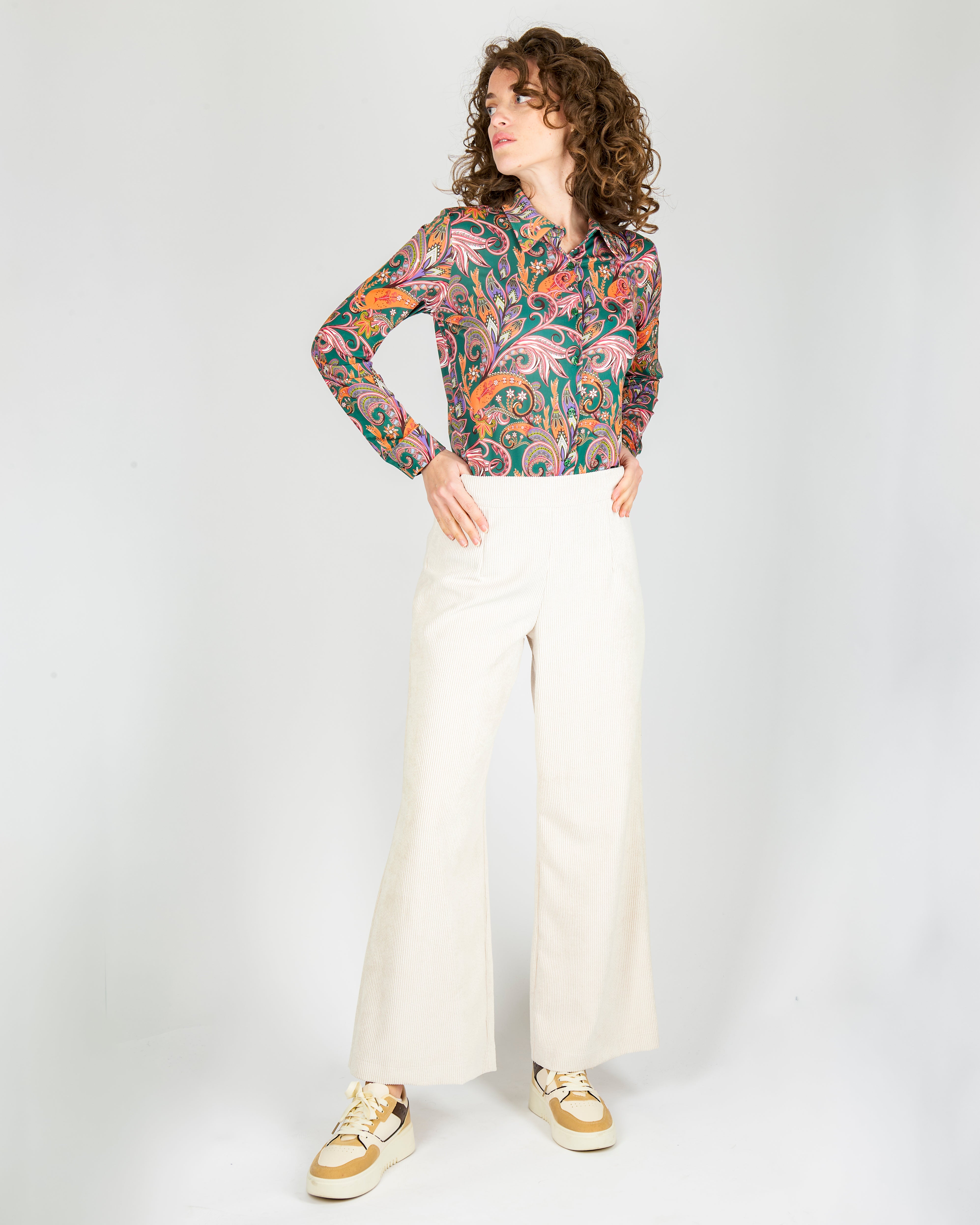 Pantalone palazzo velluto a coste F114/44