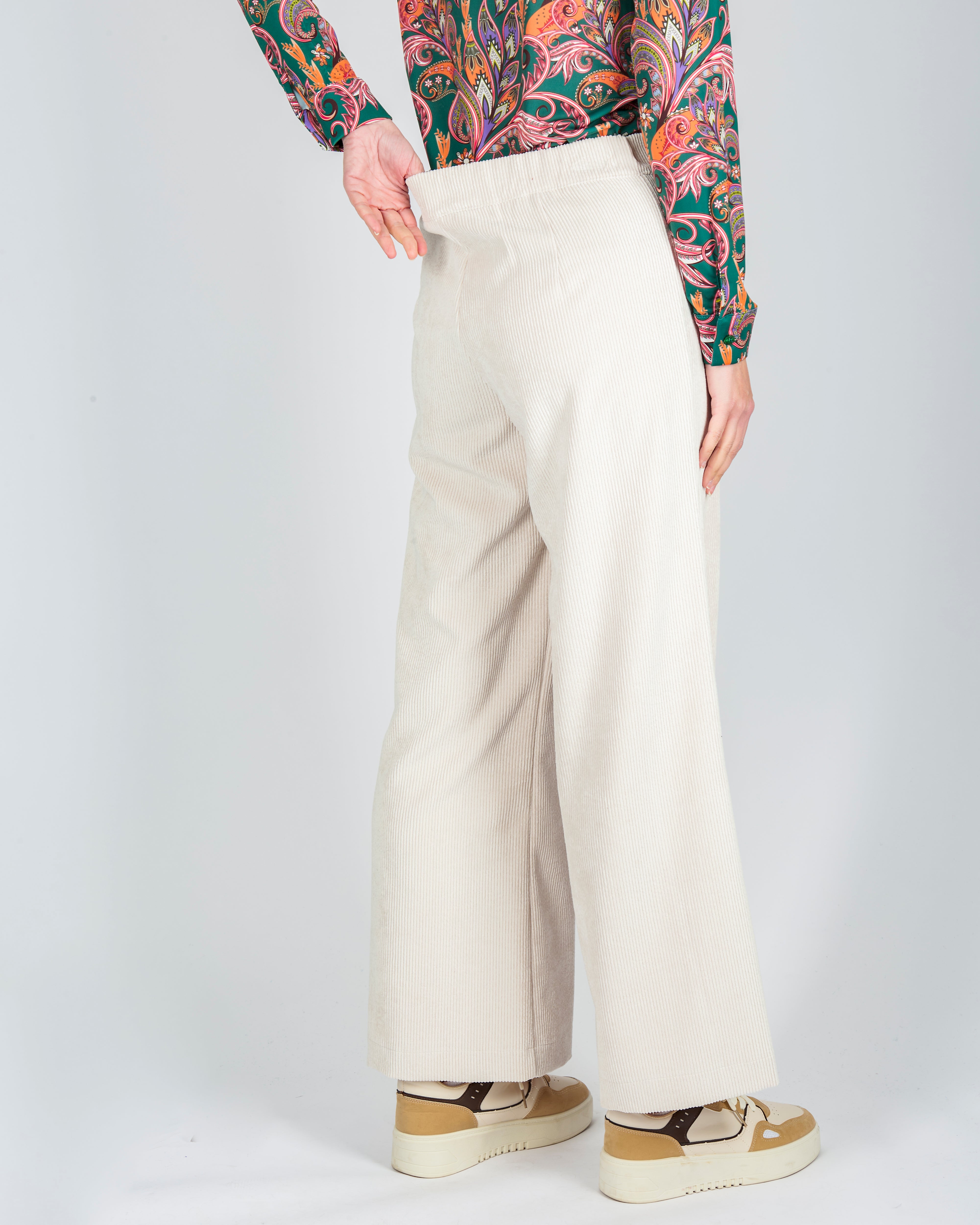 Pantalone palazzo velluto a coste F114/44
