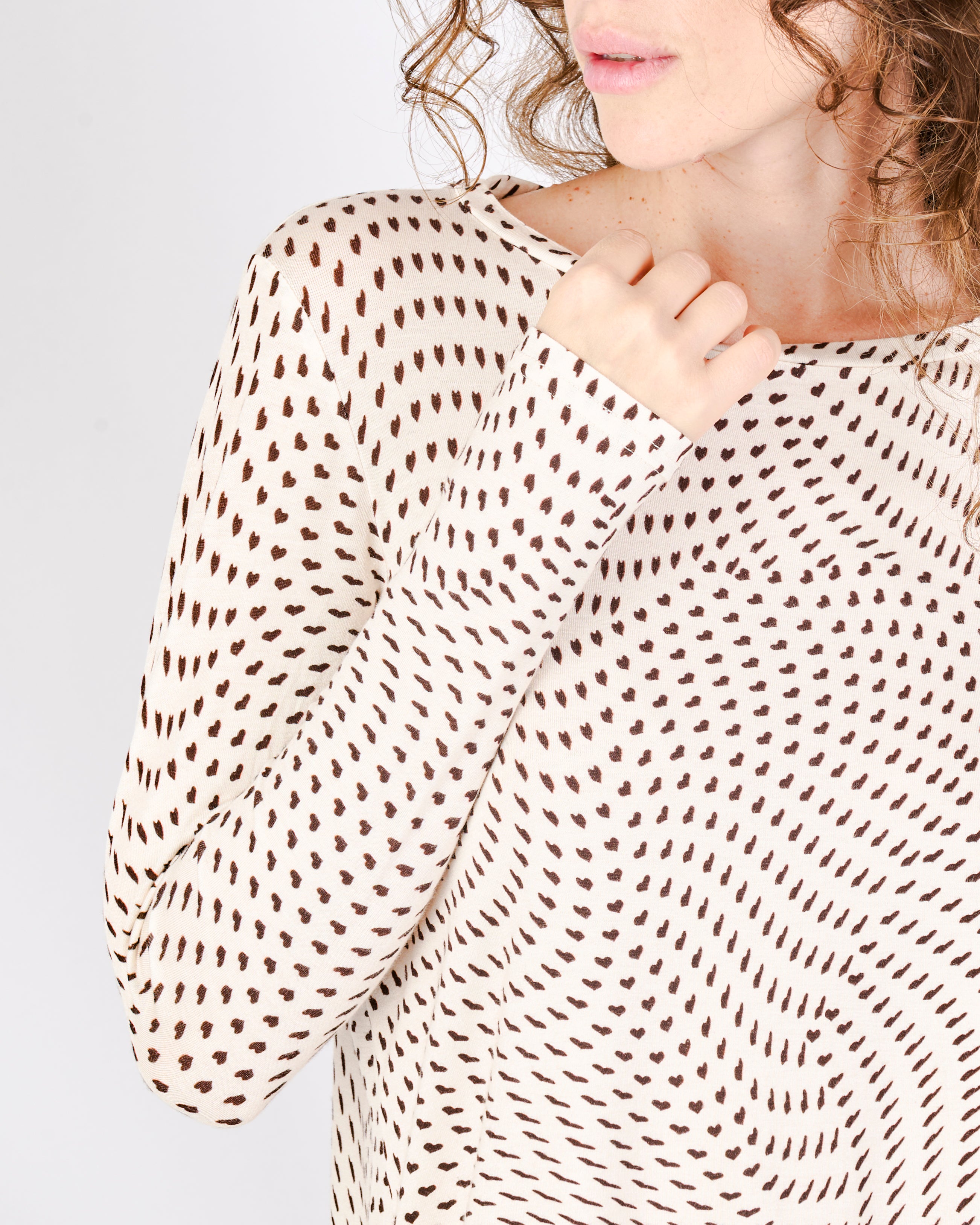 Maglia girocollo in jersey fantasia 25-550