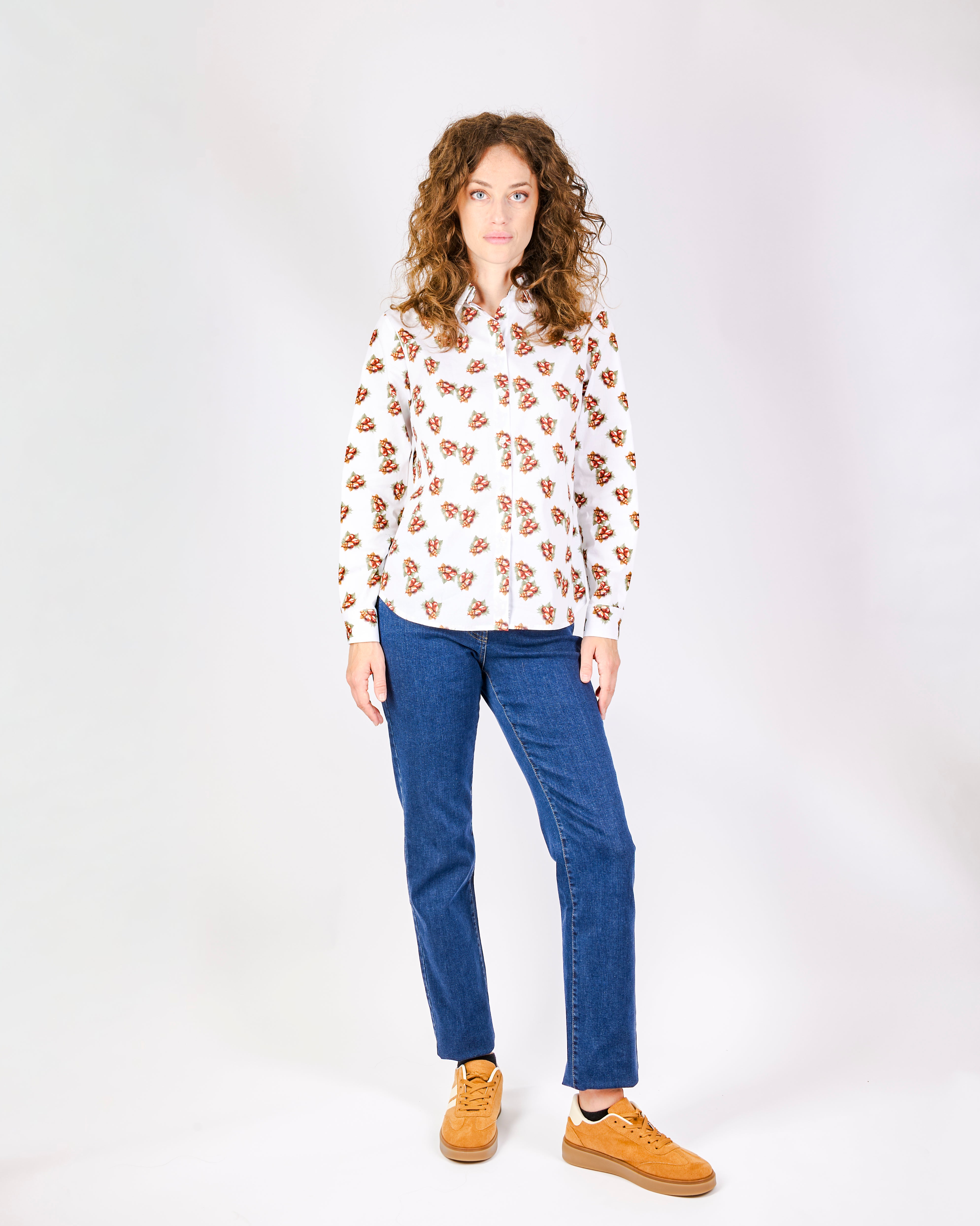 Camicia in cotone fantasia CASTAGNE