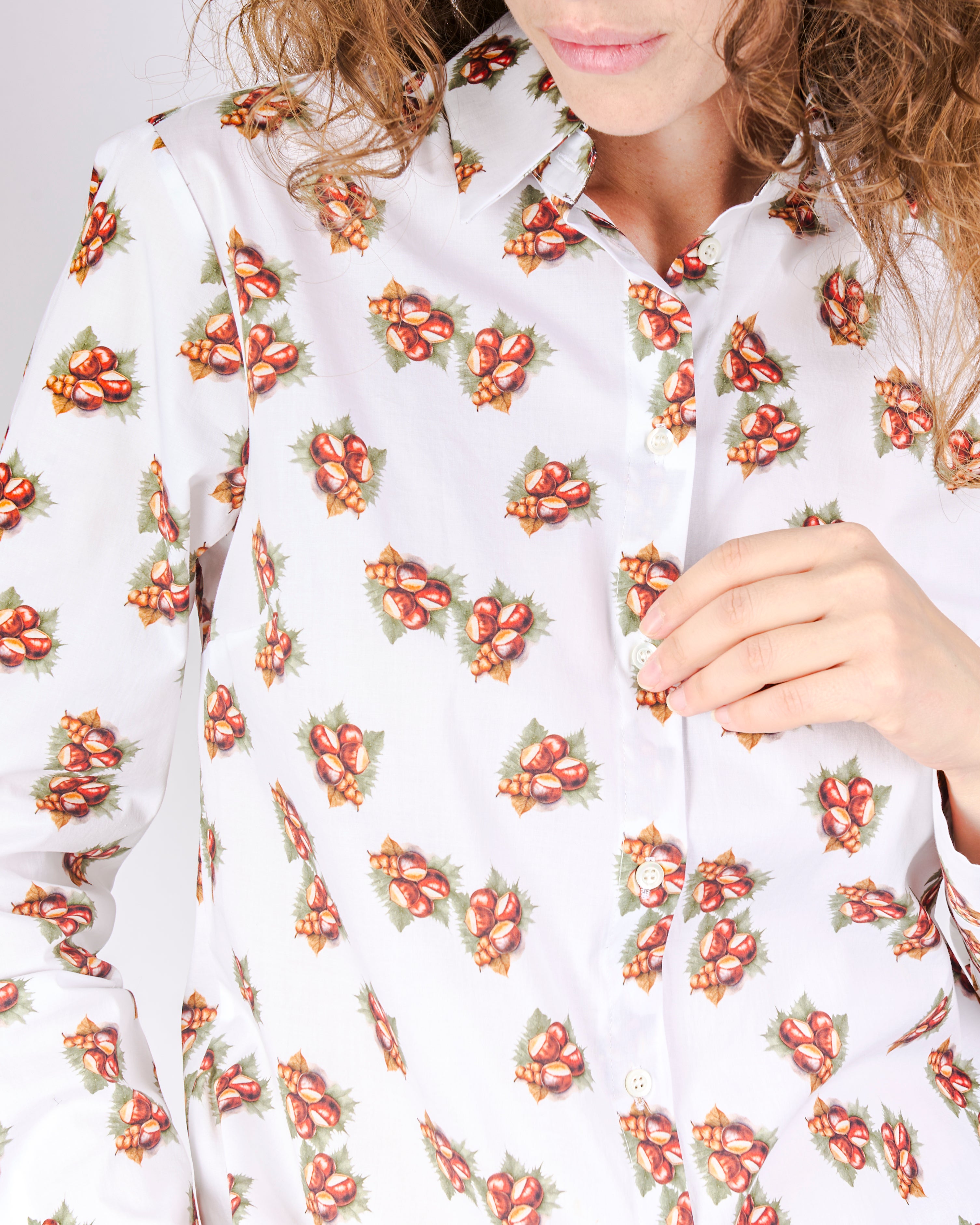 Camicia in cotone fantasia CASTAGNE