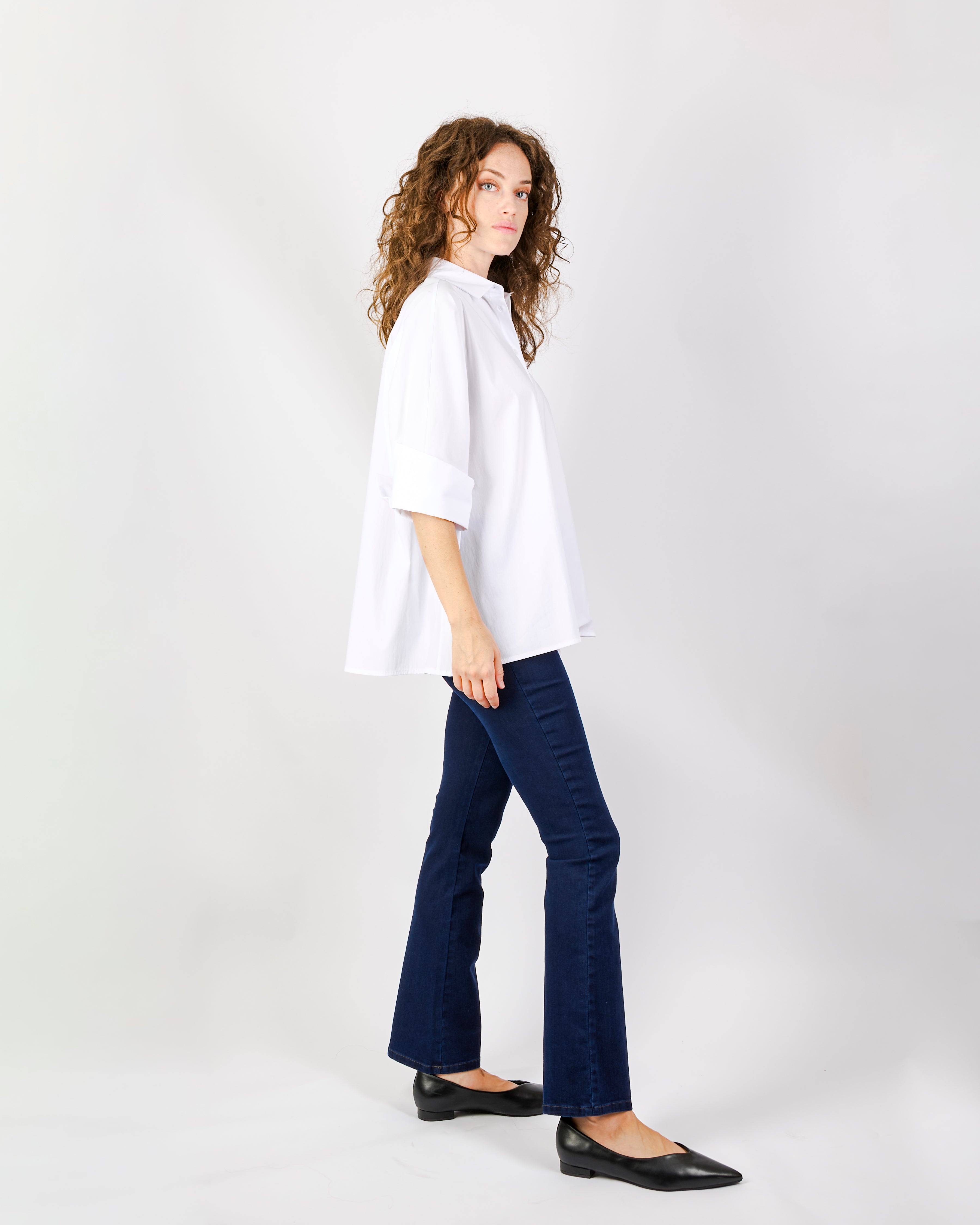 Camicia in cotone ampia 25-555