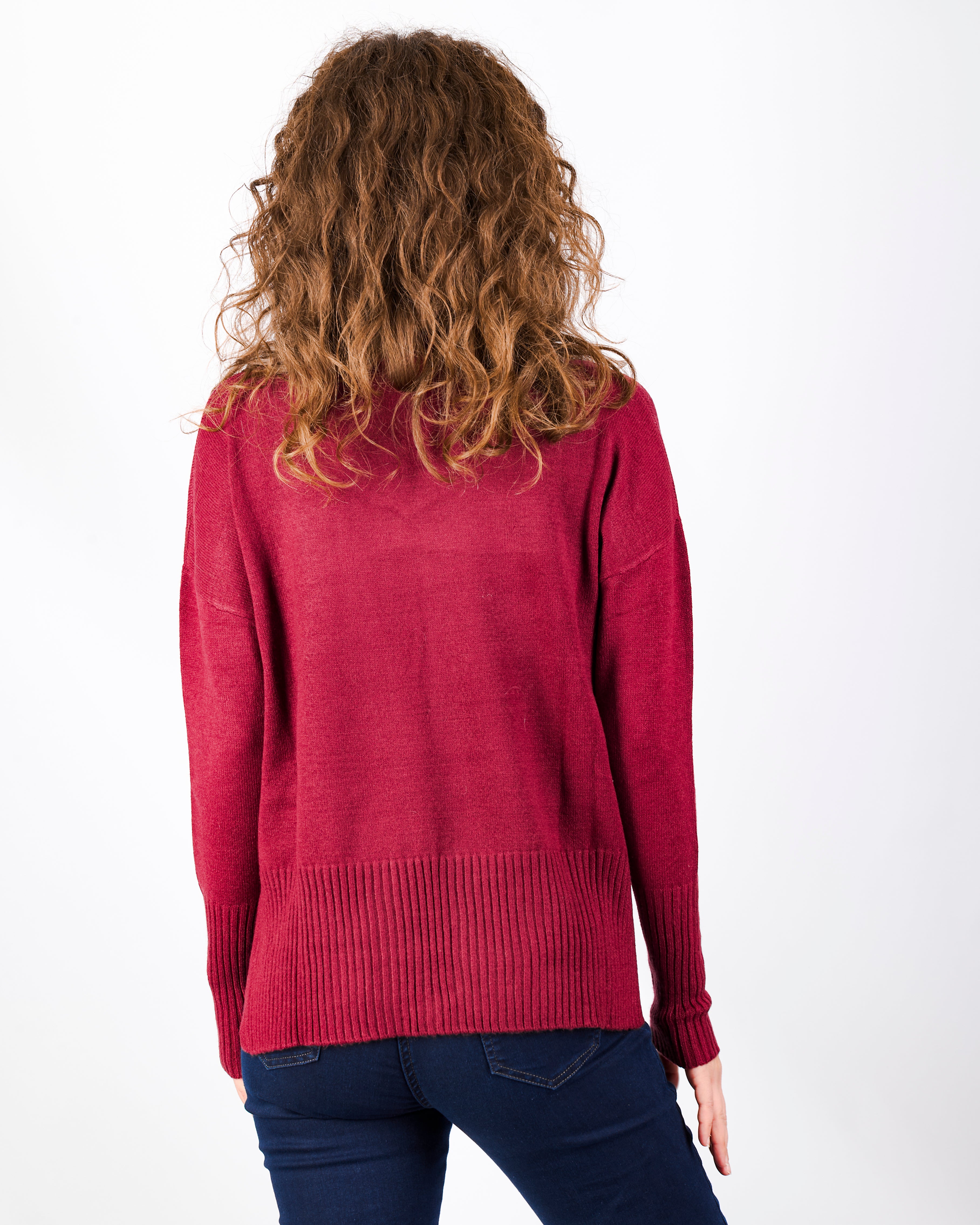 Maglia box gioiello collo e spacchi fondo W3076
