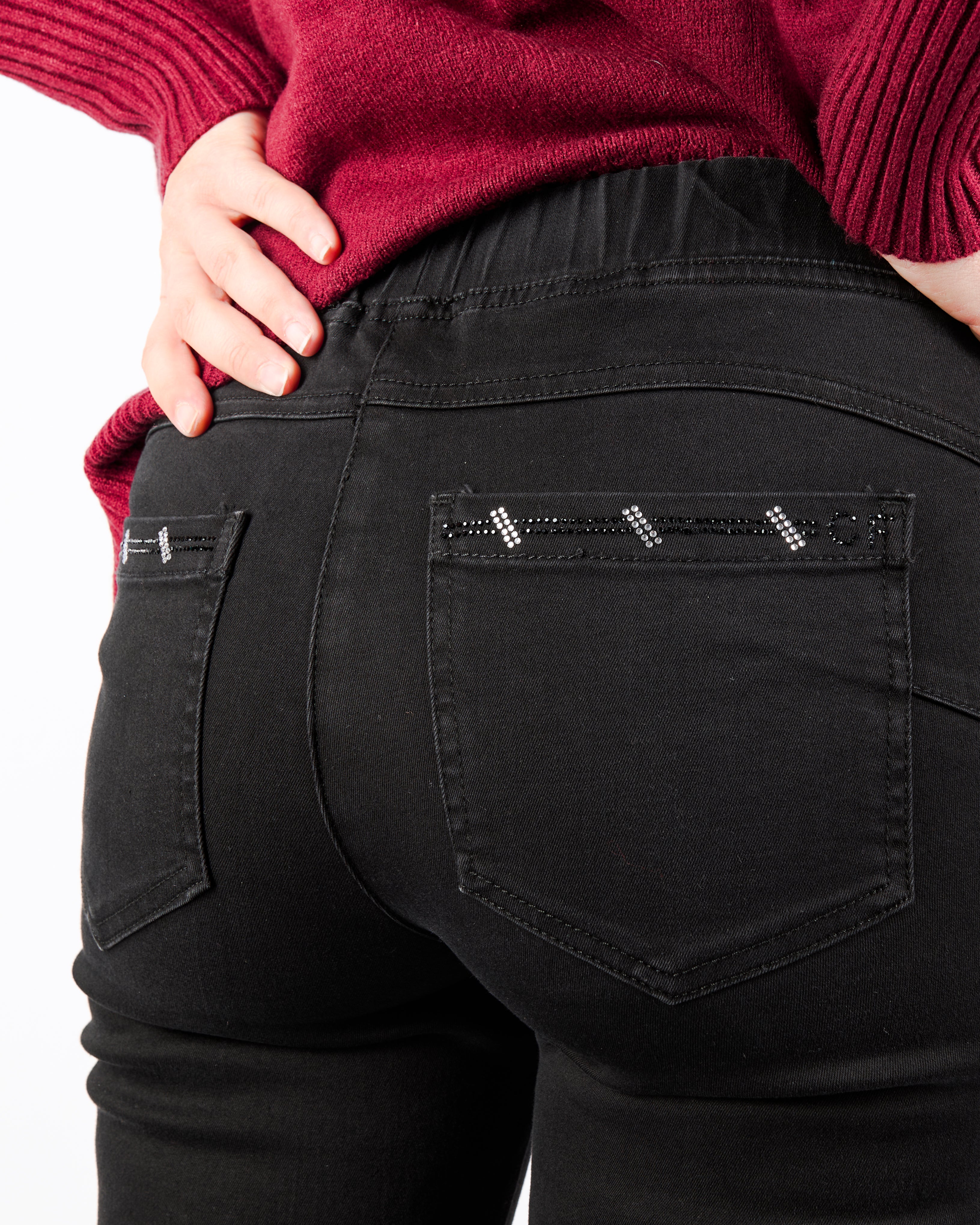 Jeans elastico in vita 13806