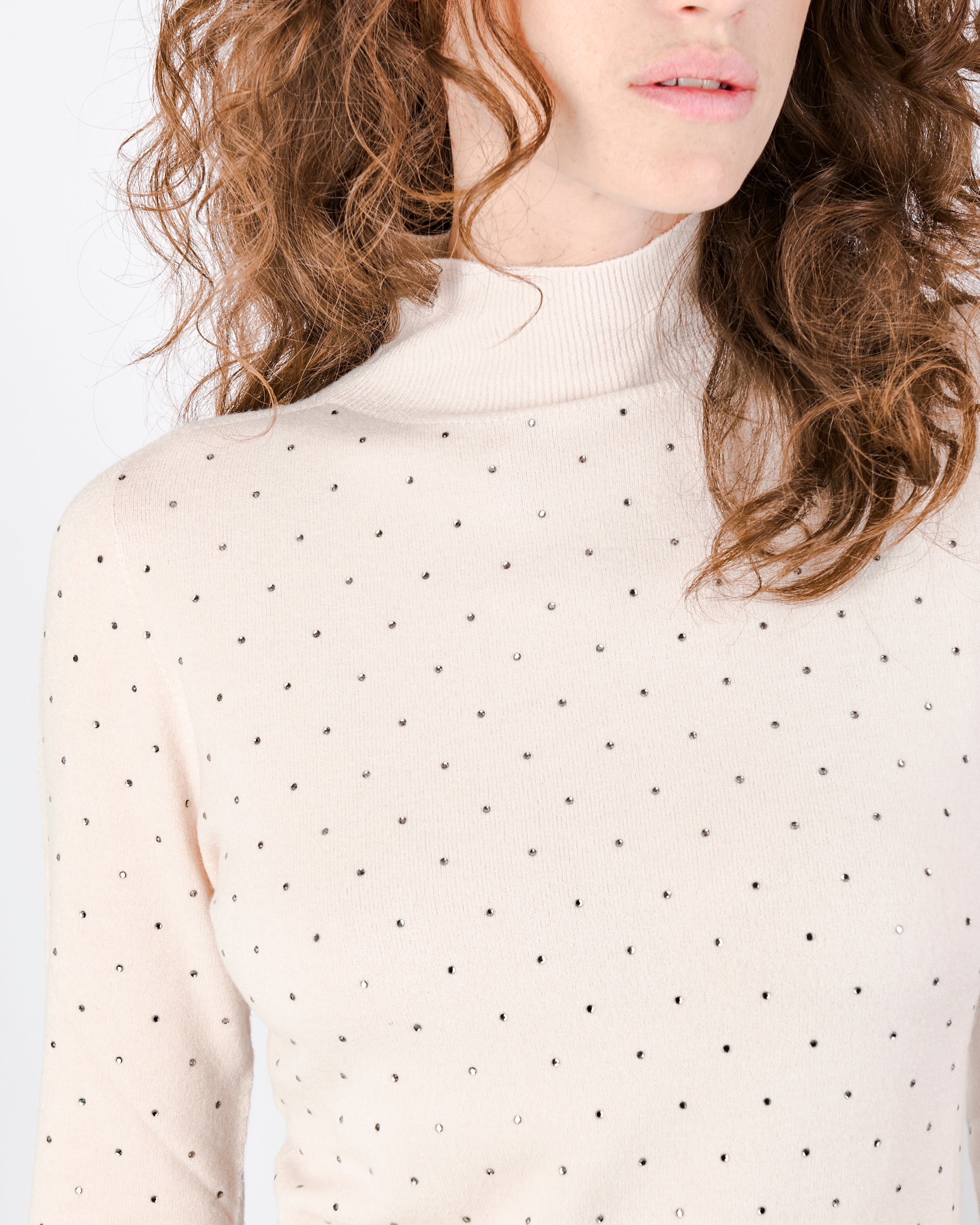 Maglia mezzo collo punti luce all over PA9043
