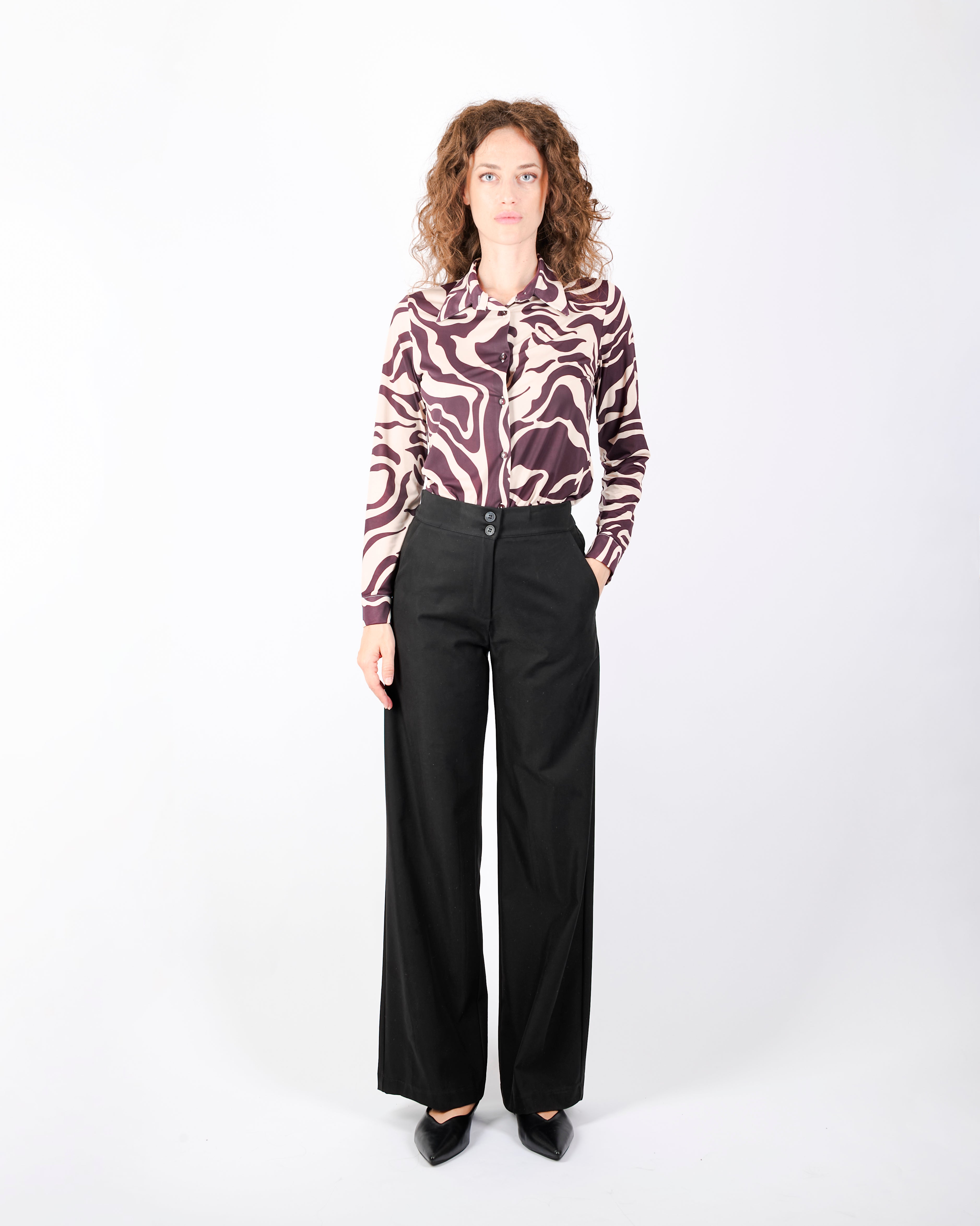 Pantalone in cupro largo soft PA 790