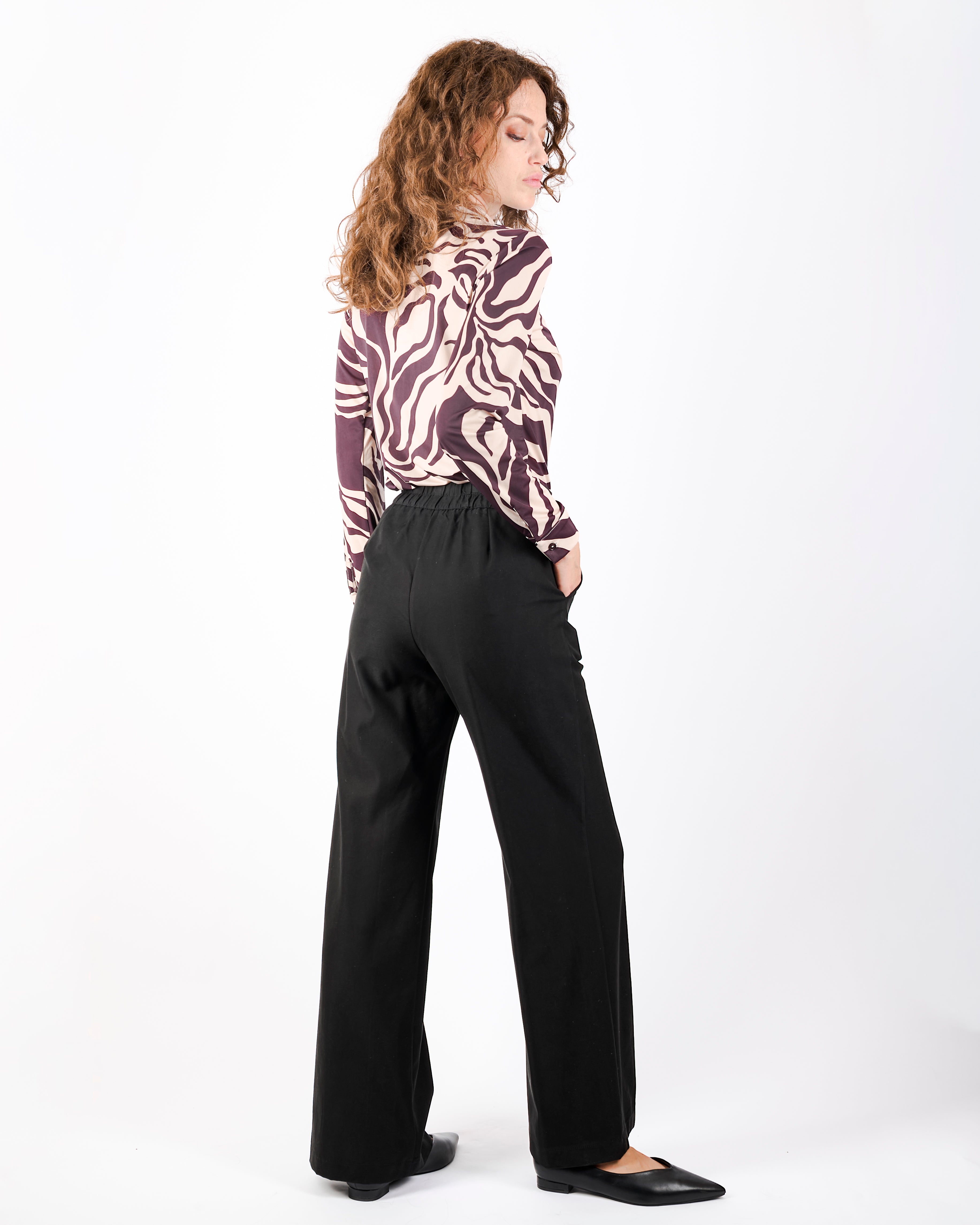 Pantalone in cupro largo soft PA 790