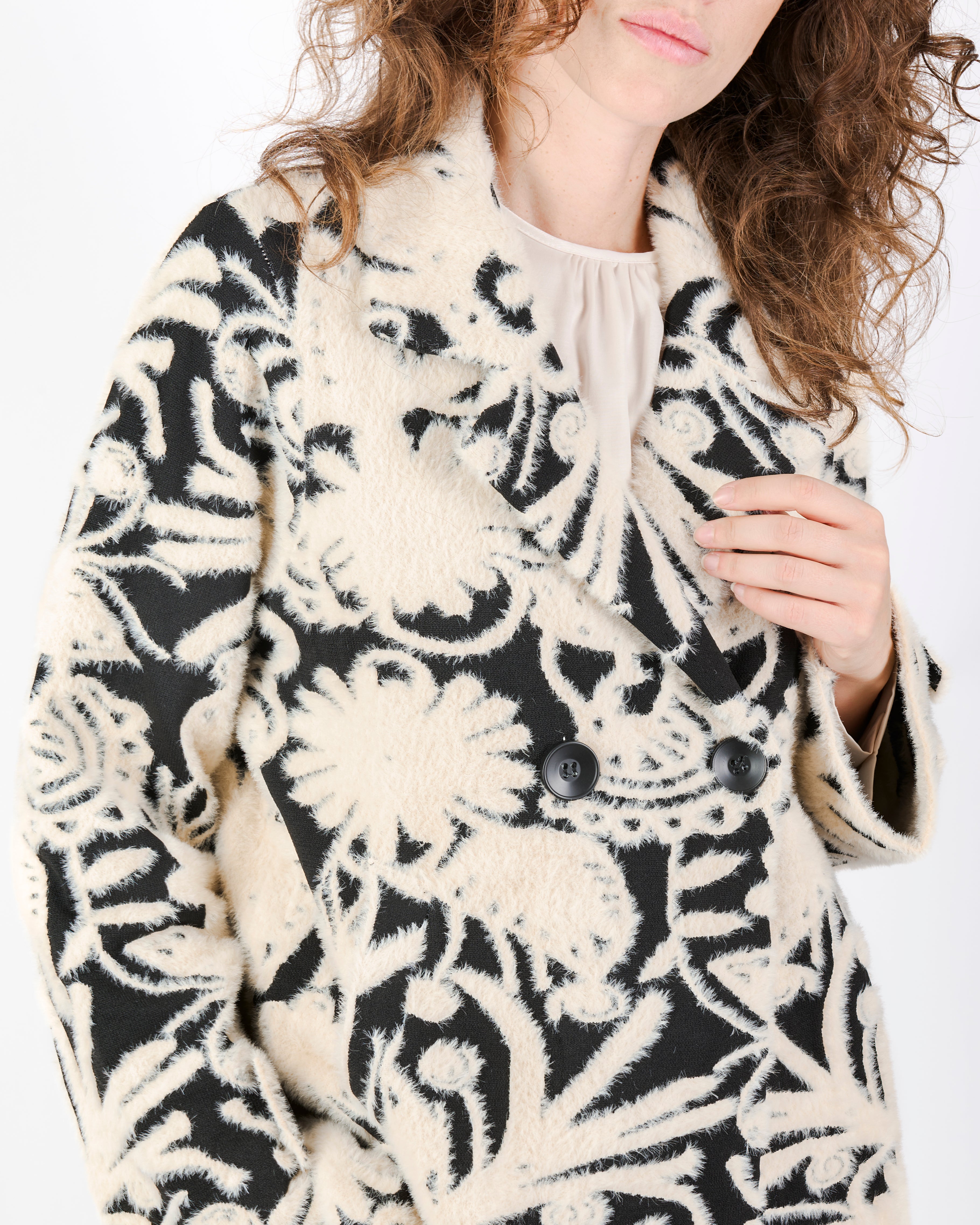 Giacca cappotto doppio petto jaquard 2610